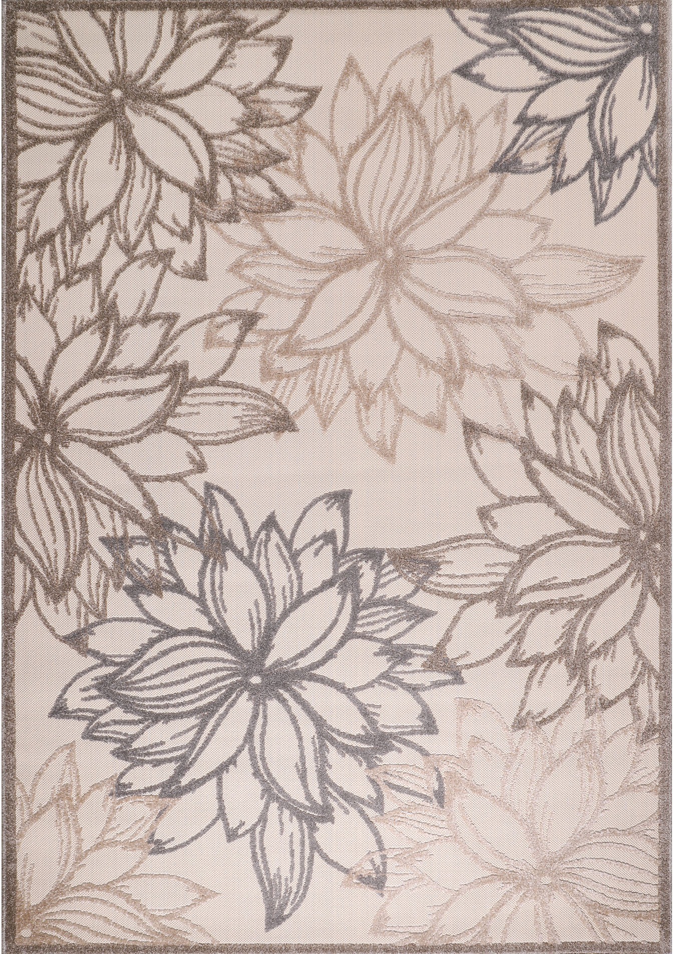 Sanat Teppich "Floral 2 Outdoor, auch als Läufer und rund" rechteckig 6 mm Höhe In- und Outdoor geeignet, Blumen, Balkon, Terrasse, Aussenbereich