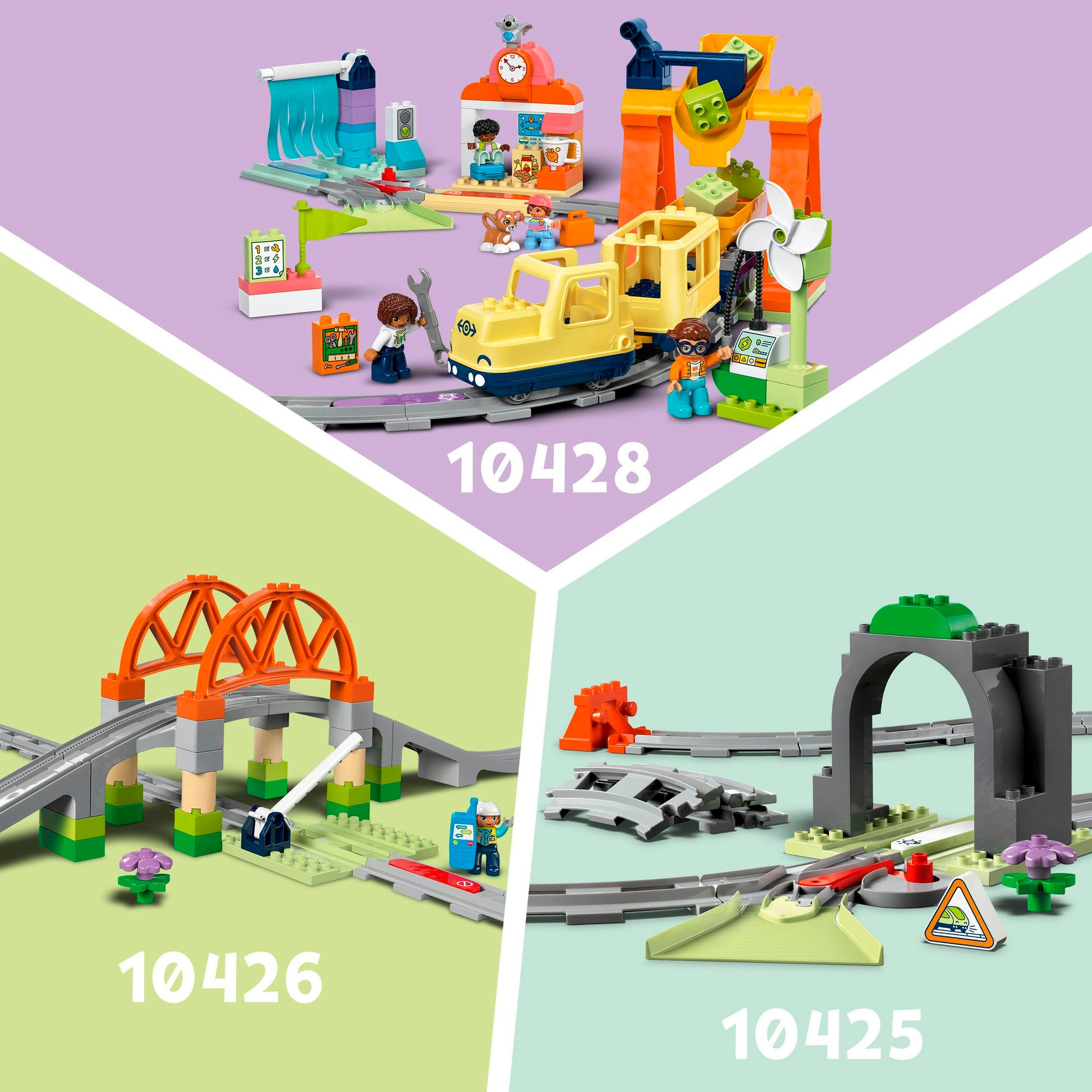 LEGO® Konstruktionsspielsteine »Interaktive Abenteuer-Eisenbahn (10427), LEGO DUPLO Town« mit Licht und Sound; Made in Europe