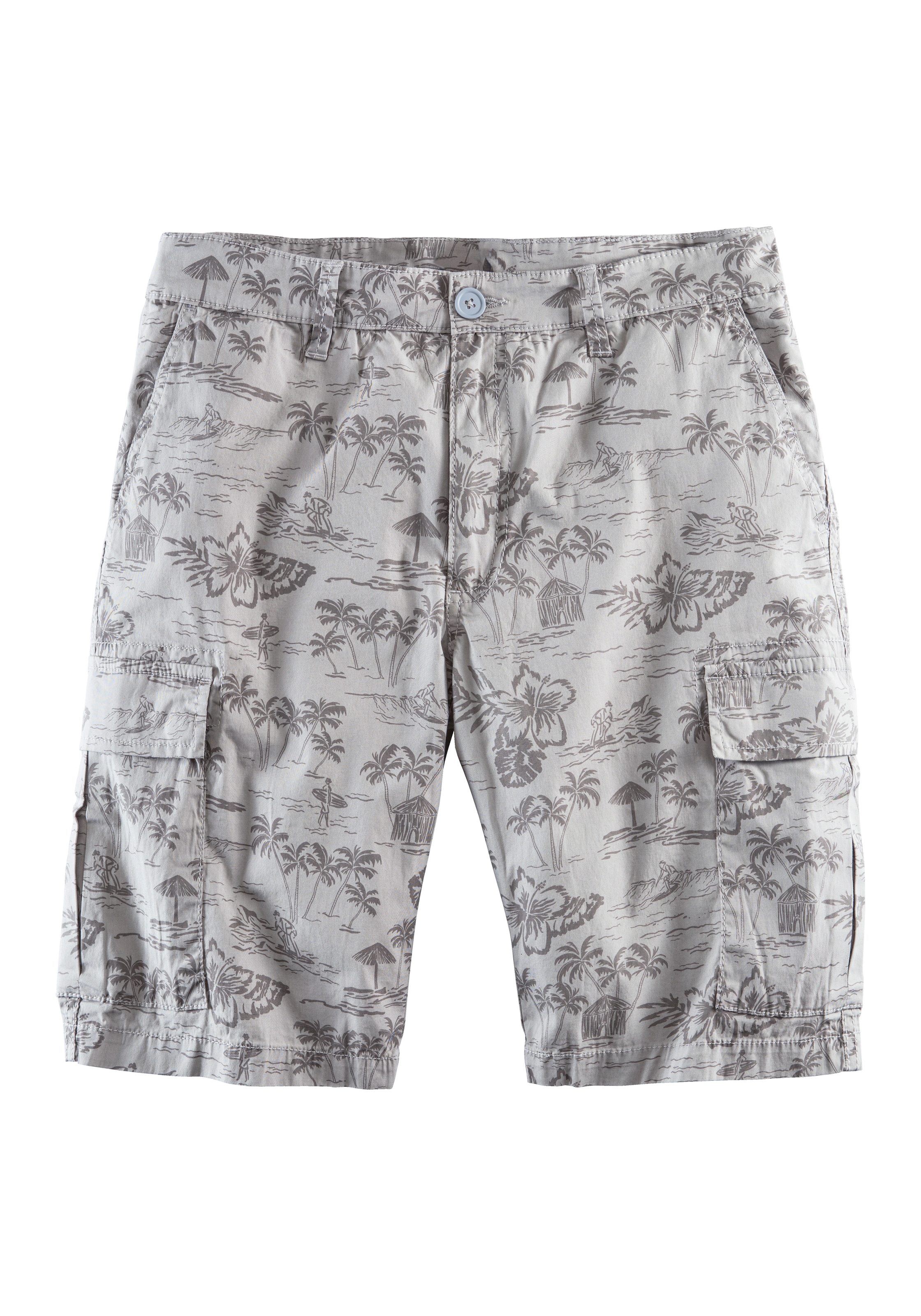 John Devin Cargoshorts, Shorts aus elastischer Baumwolle, modisch bedruckt