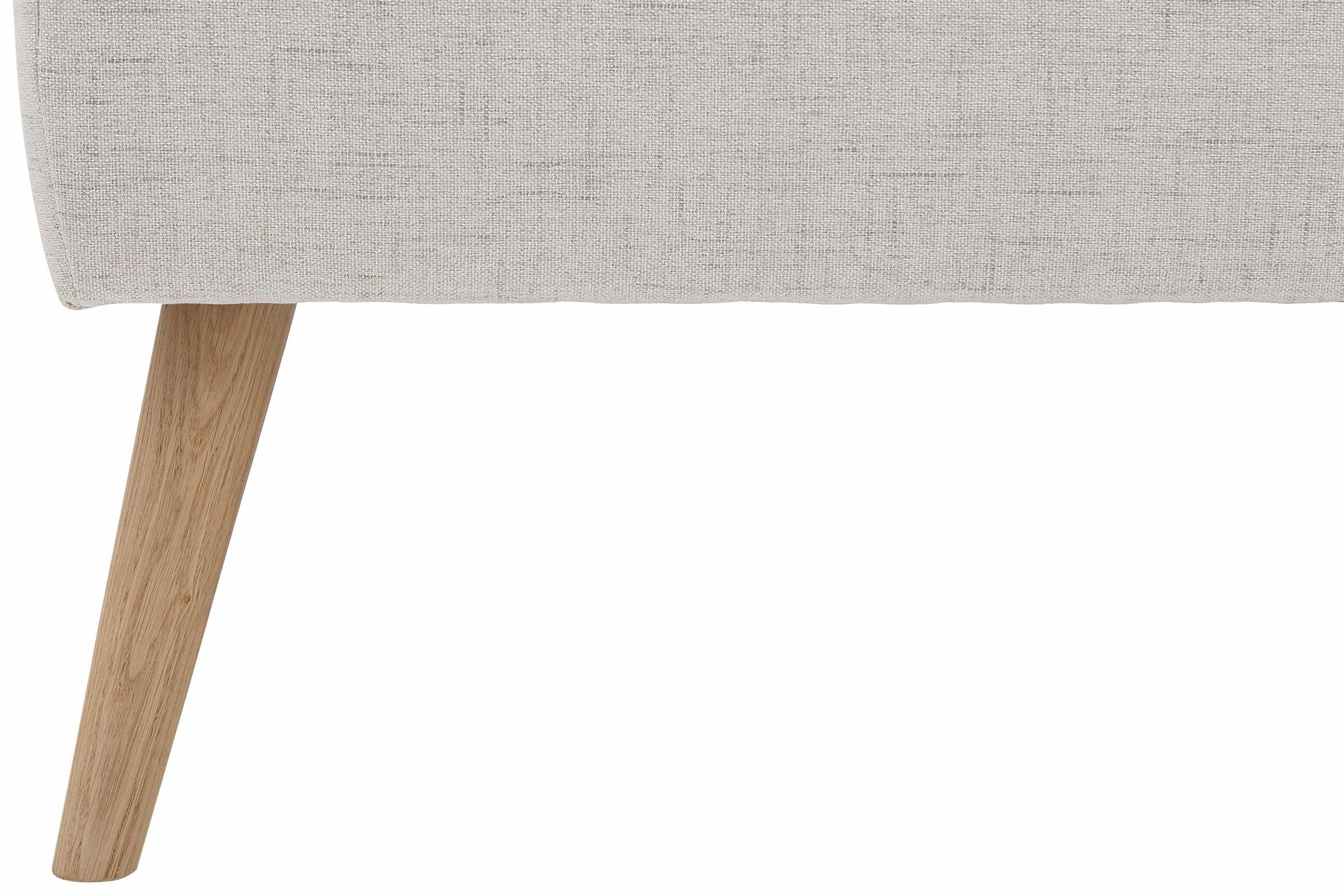 GOODproduct Recamiere »Lucy, Chaiselonge mit Massivholzfüssen und Steppung,« Armlehne links und rechts bestellbar