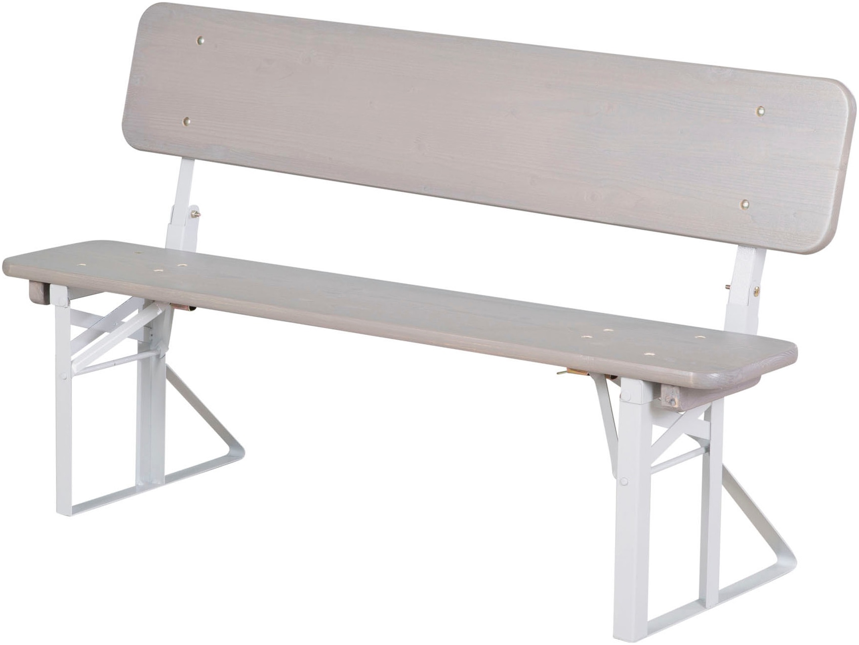 roba® Ensemble de sièges pour enfants »Outdoor Party-Garnitur für Kinder, grau lasiert, aus Holz« 3 cuis tlg. mit Lehne; FSC® - schützt Wald