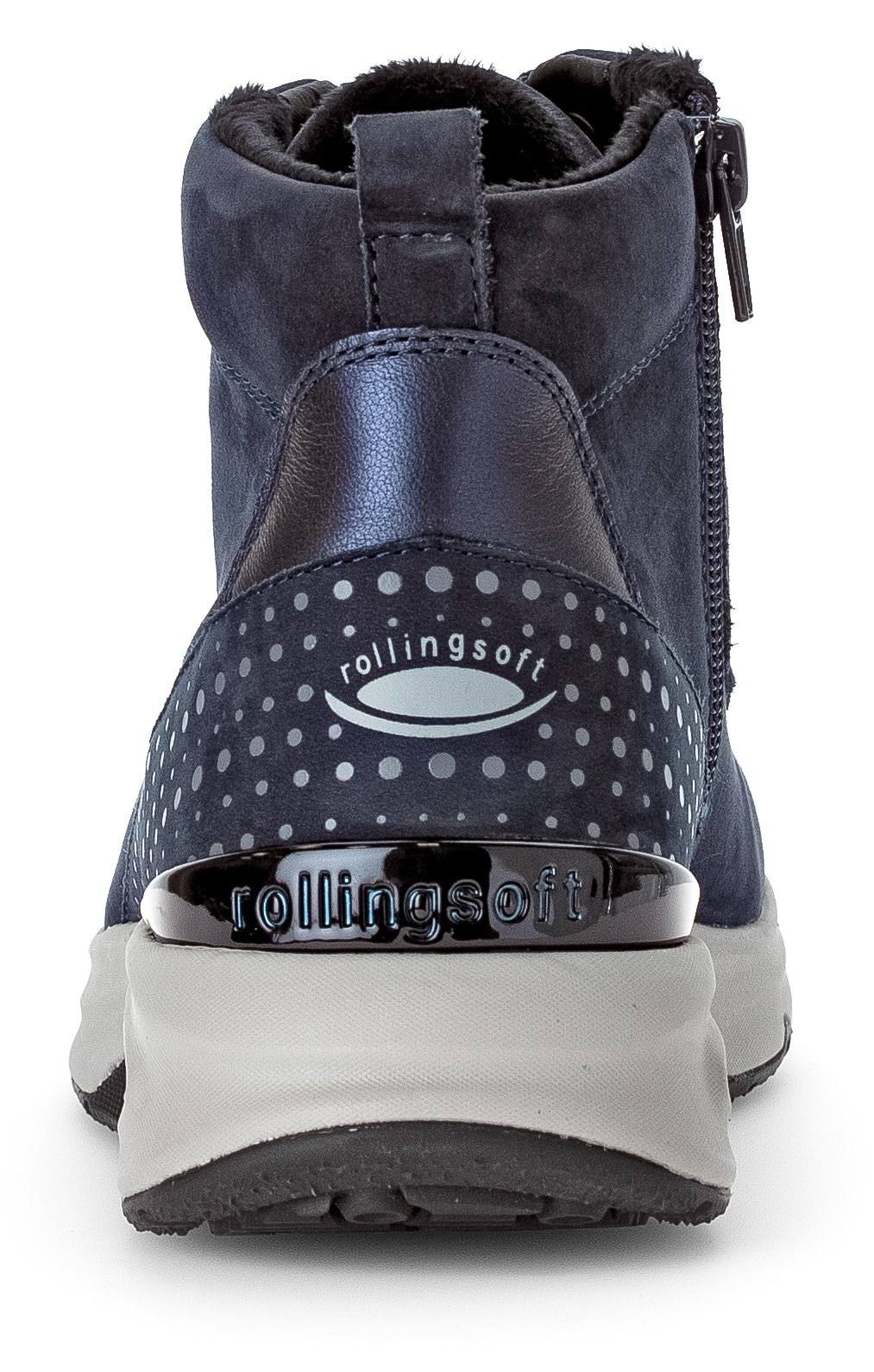 rollingsoft Schnürboots  , Keilabsatz, Freitzeitschuh, High-Top-Sneaker, Label an der Ferse