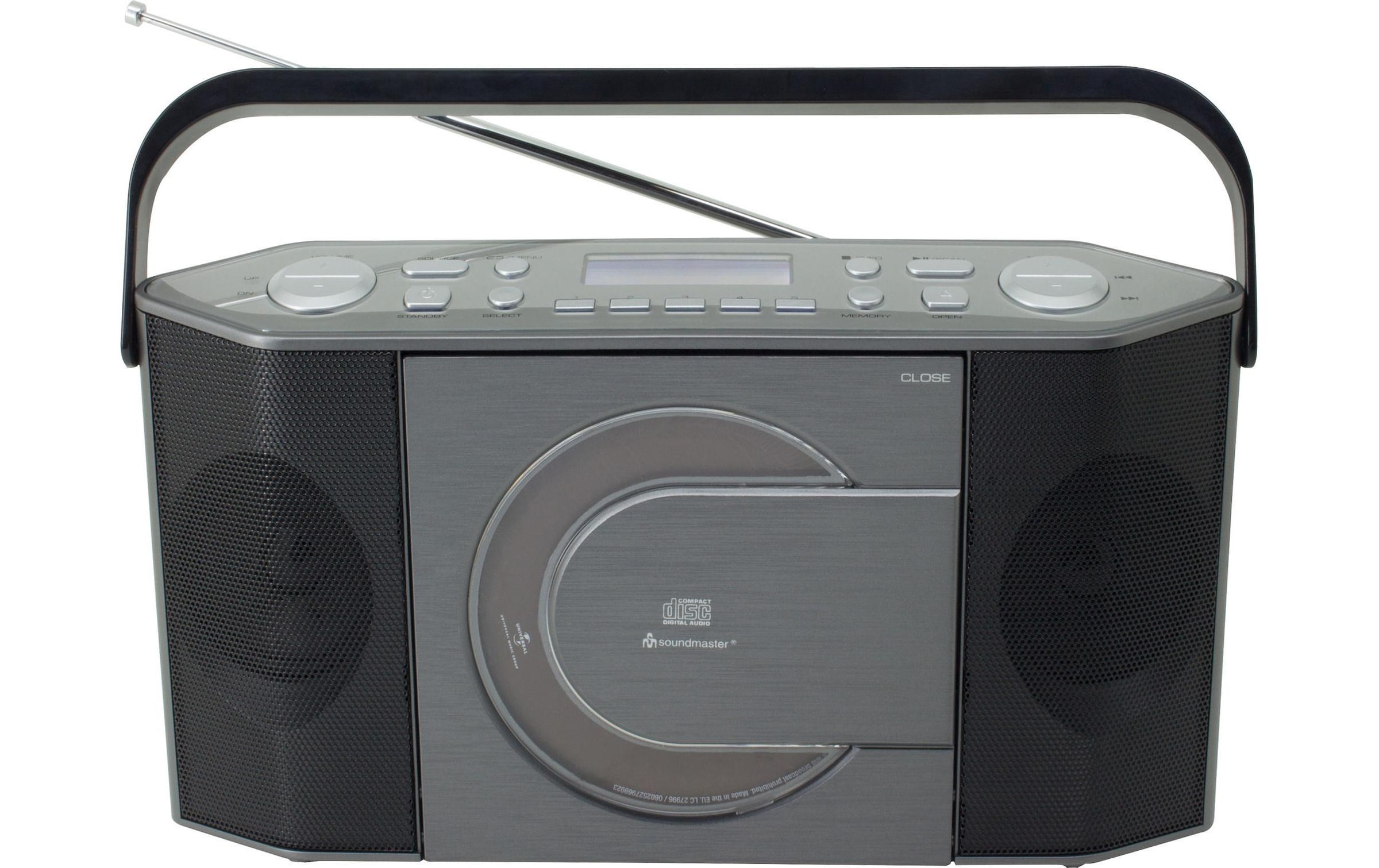 Soundmaster Digitalradio (DAB+) »RCD1770AN Schwarz Silber«, (CD Digitalradio (DAB+)-FM-Tuner)