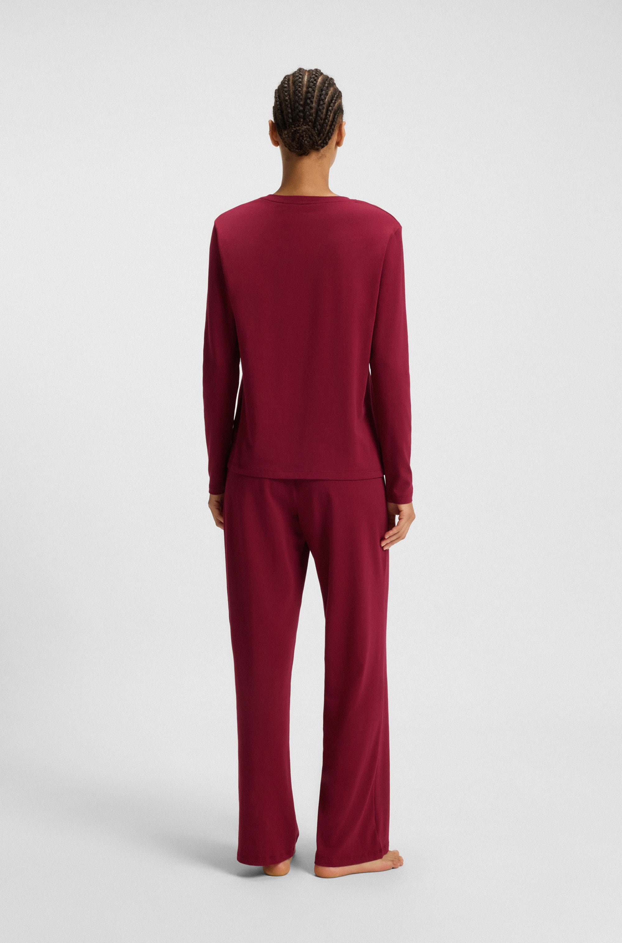 BOSS Langarmshirt mit Rundhalsausschnitt