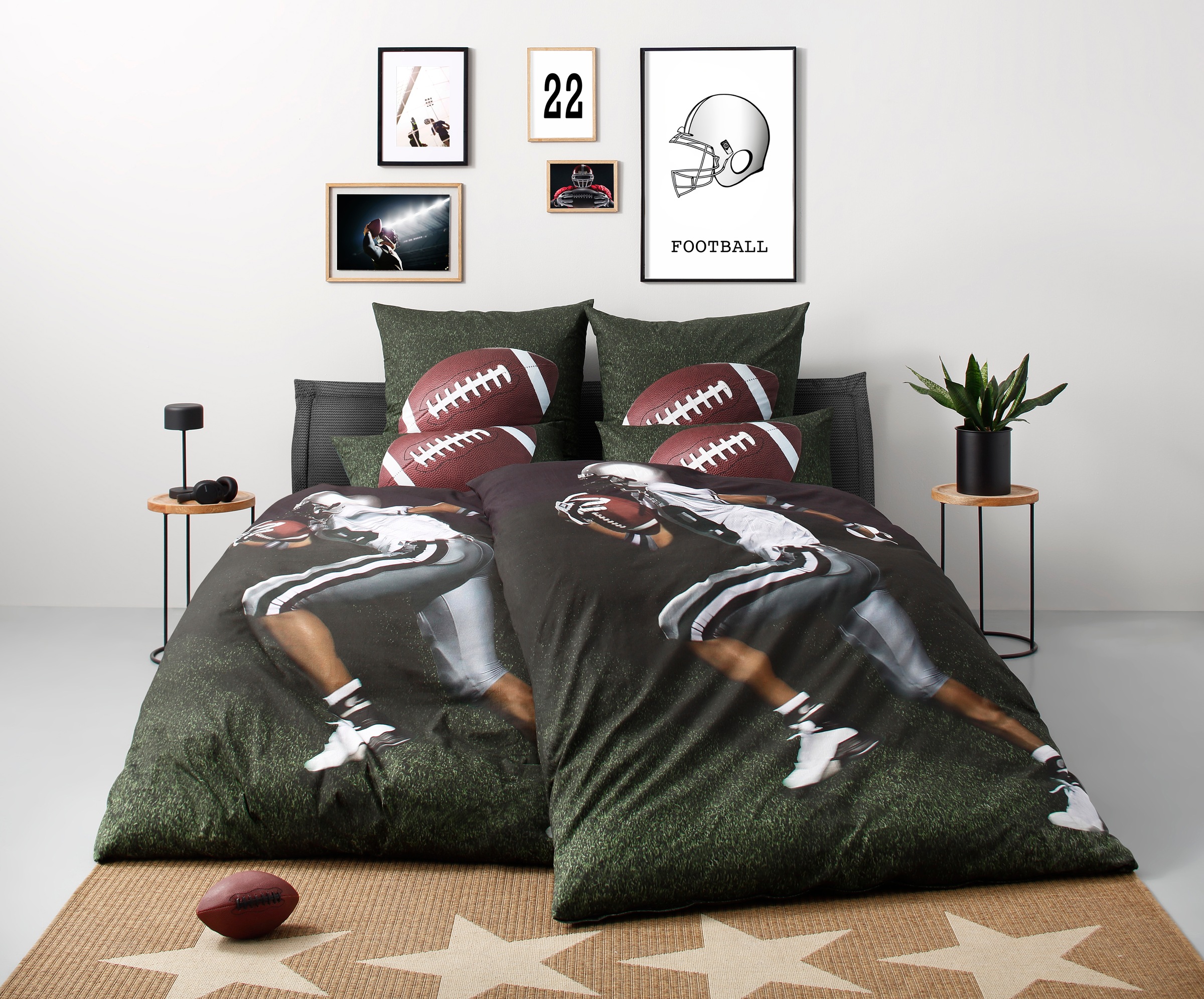 Image of GOODproduct Bettwäsche "Joonas" 2 Stk. Fussball, American Football