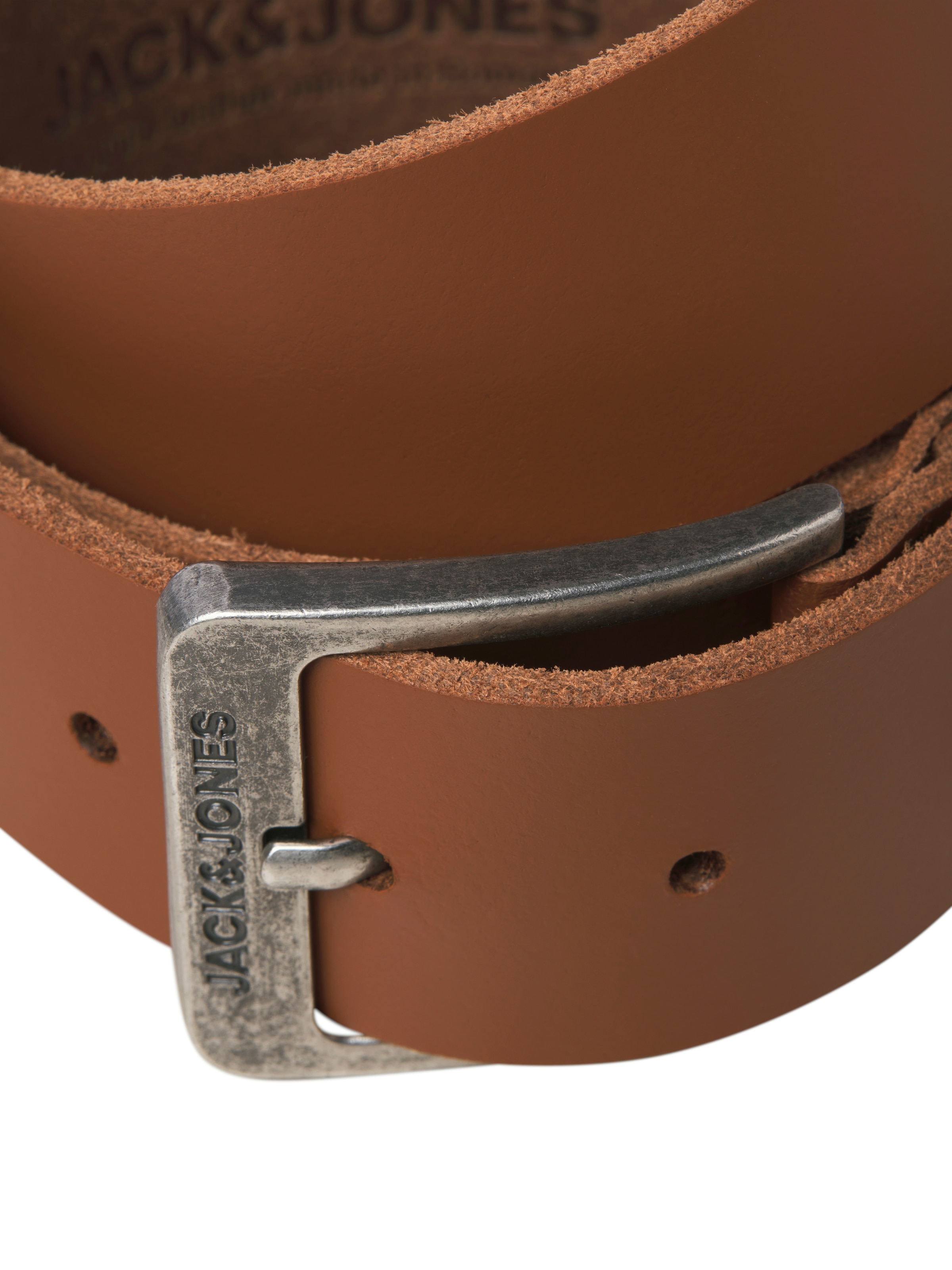 Jack & Jones Ceinture en cuir »JACBRAGA LEATHER BELT SN« mit silberner Schliesse