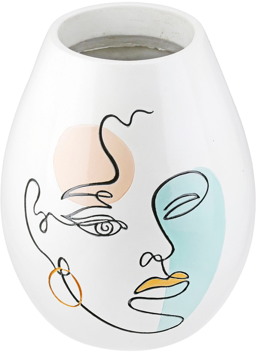 Casablanca by Gilde Tischvase »Vase bauchig Voir weiss H. 28 cm«, (1 St.)