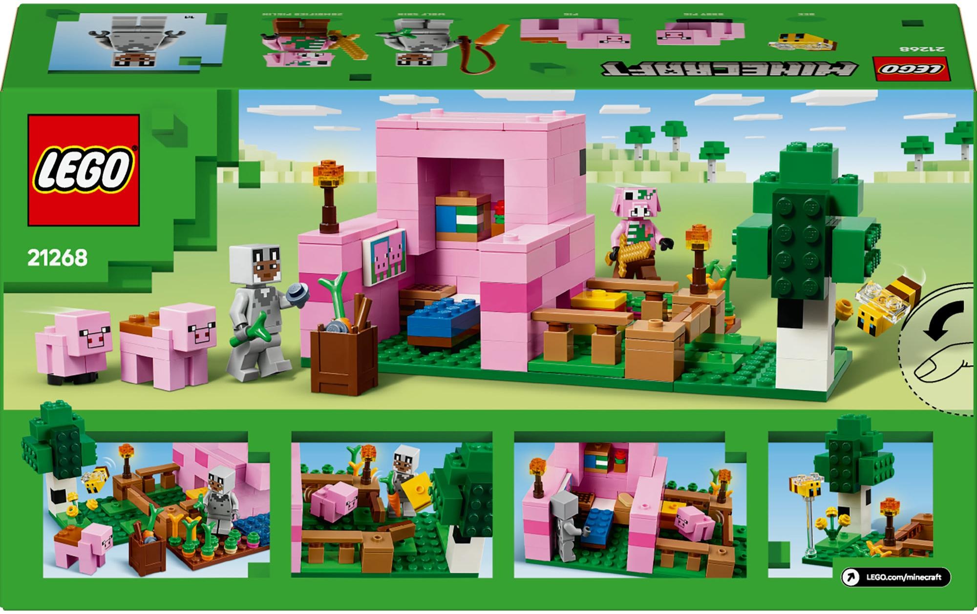 LEGO® Spielbausteine »Minecraft Das Babyschwein-Haus 21268«