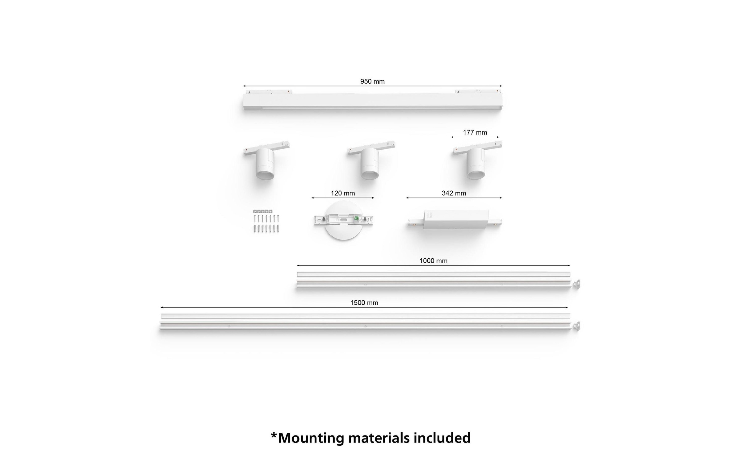 Philips Hue LED Wandleuchte »LED Schienenspot Perifo«, 4 flammig
