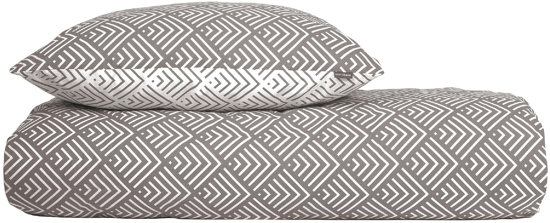Image of Schiesser Bettwäsche "Mabel aus weicher Baumwolle mit abstraktem Muster" 2 Stk. MADE IN GREEN by OEKO-TEX
