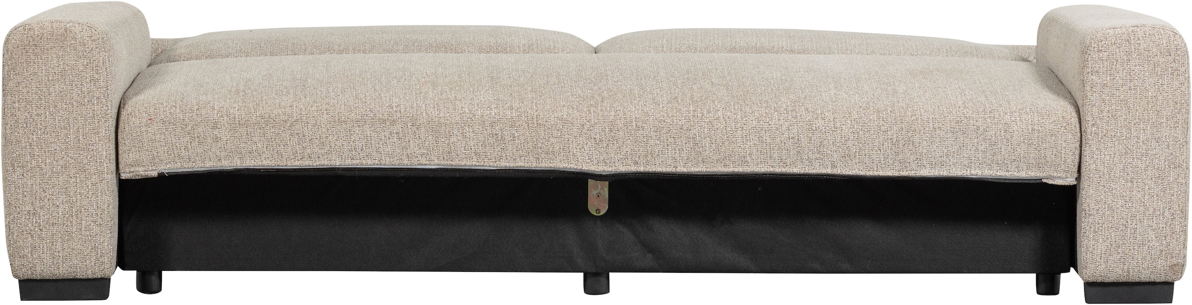 WOOOD Schlafsofa »Night & Day Melange-Webstoff mit Schlaffunktion, H85 x B239 x T107 cm« Schlafbreite 190 cm, Sehr hohe Verschleissfestigkeit, Pfleiglicht