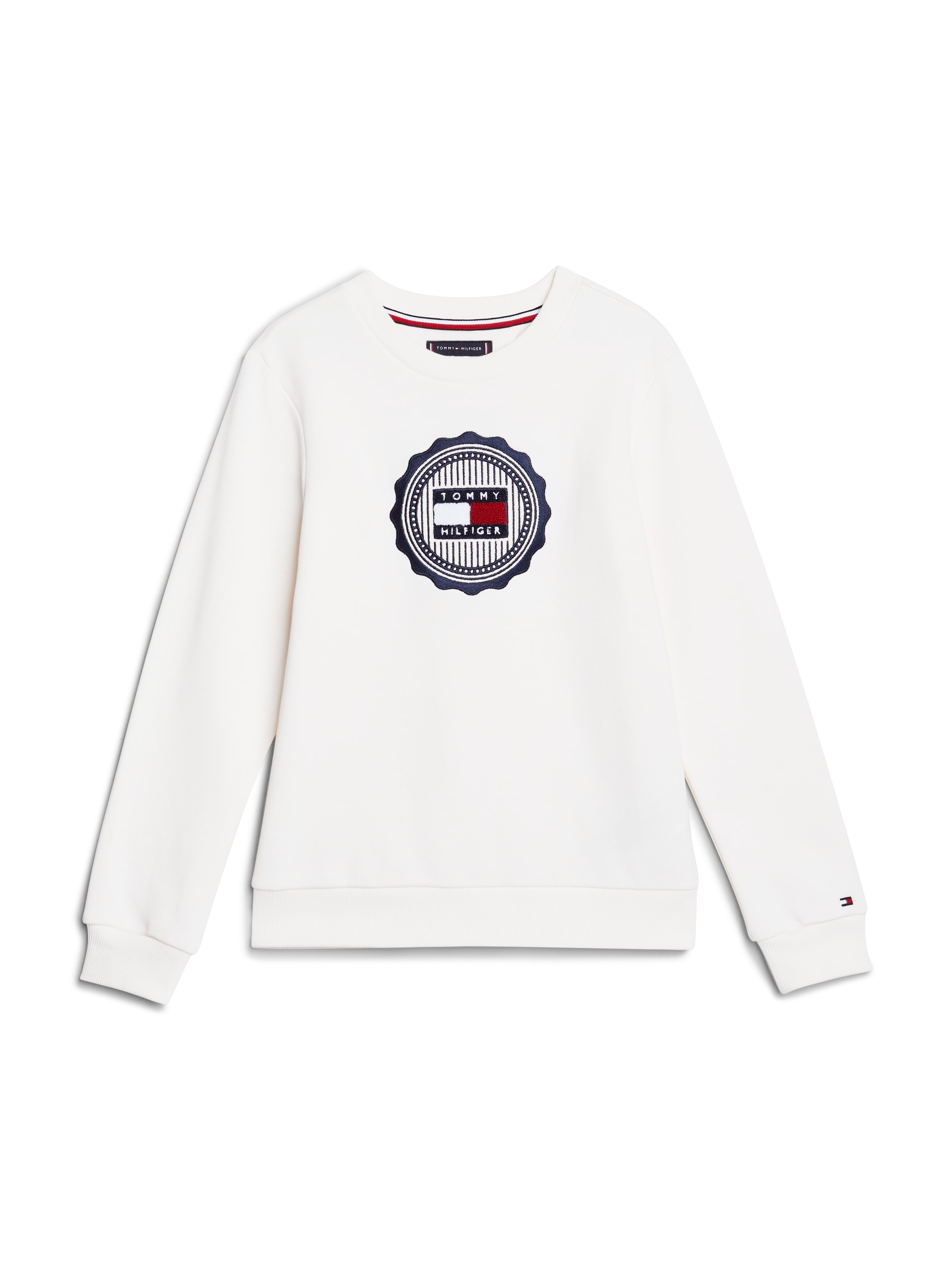 Tommy Hilfiger Sweatshirt »STAMP EMBROIDERY REG SWEATSHIRT«, Kinder bis 16 Jahre mit Logopatch