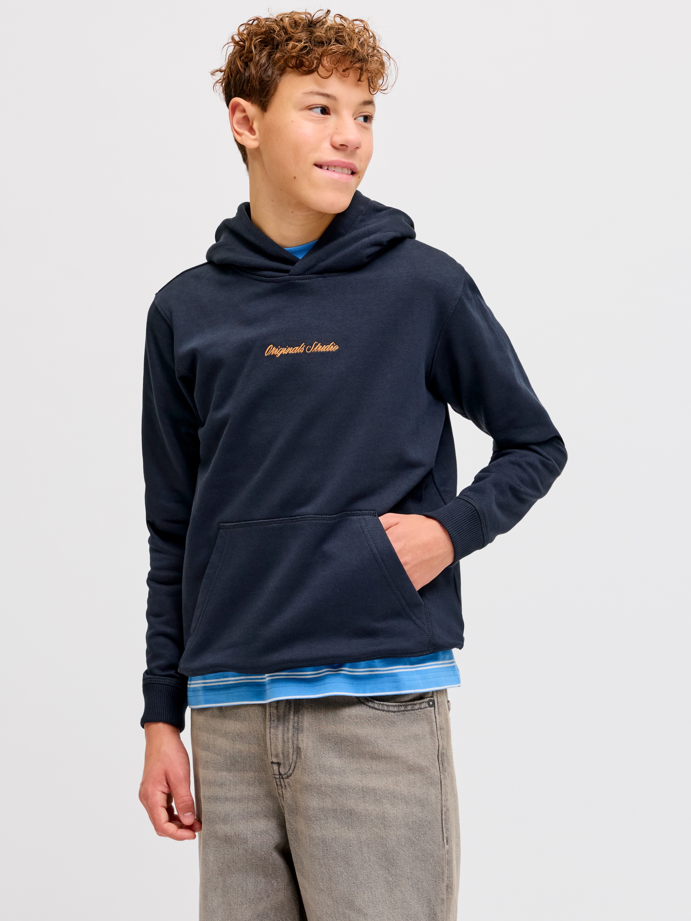 Jack & Jones Junior Sweat à capuche »JORNORREBRO EMB SWEAT HOOD NOOS JNR«
