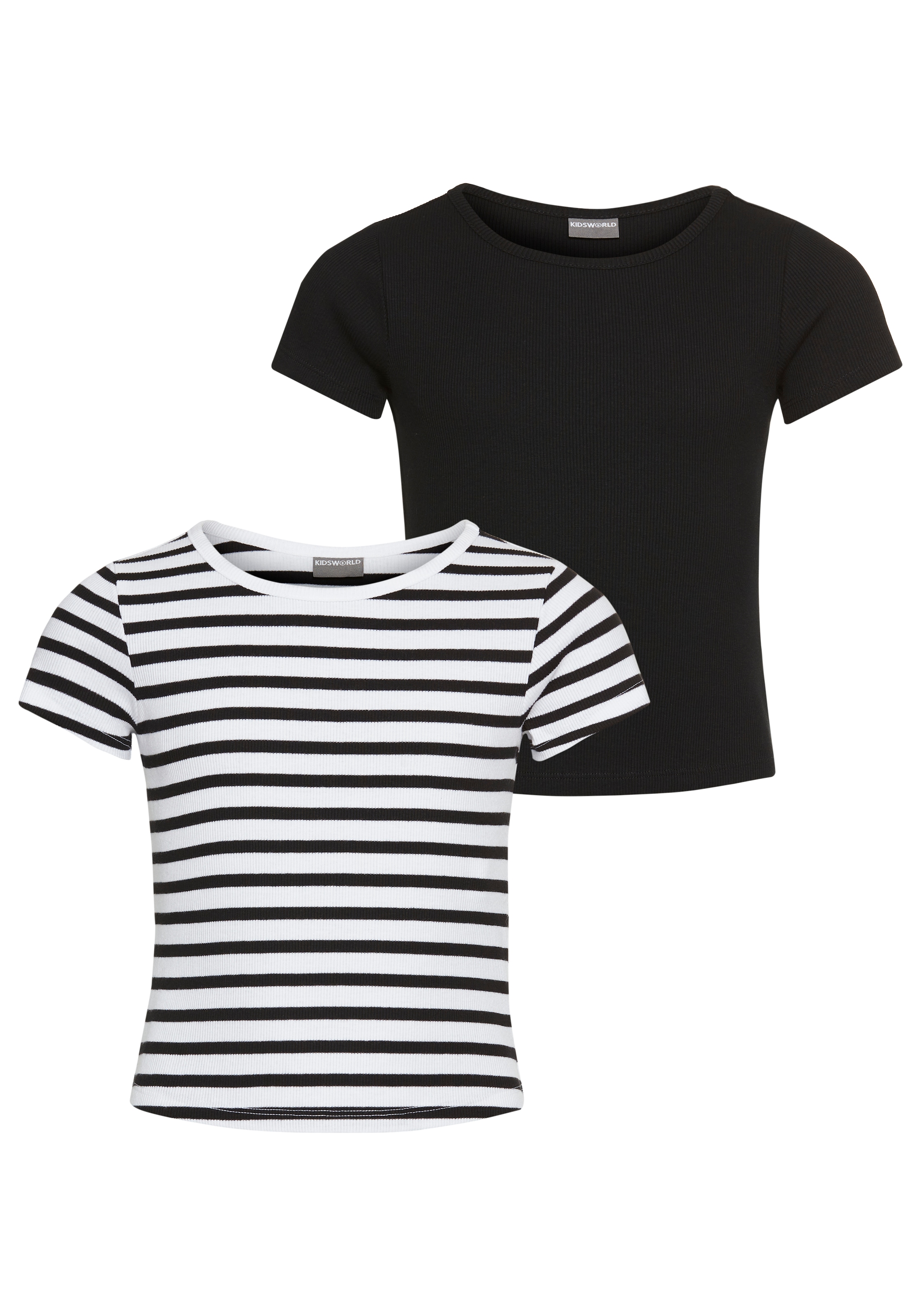 Image of KIDSWORLD T-Shirt "2er Pack T-Shirts in elastischer Rippqualität" Packung, 2, 2 Stk. 2er Packung T-Shirts