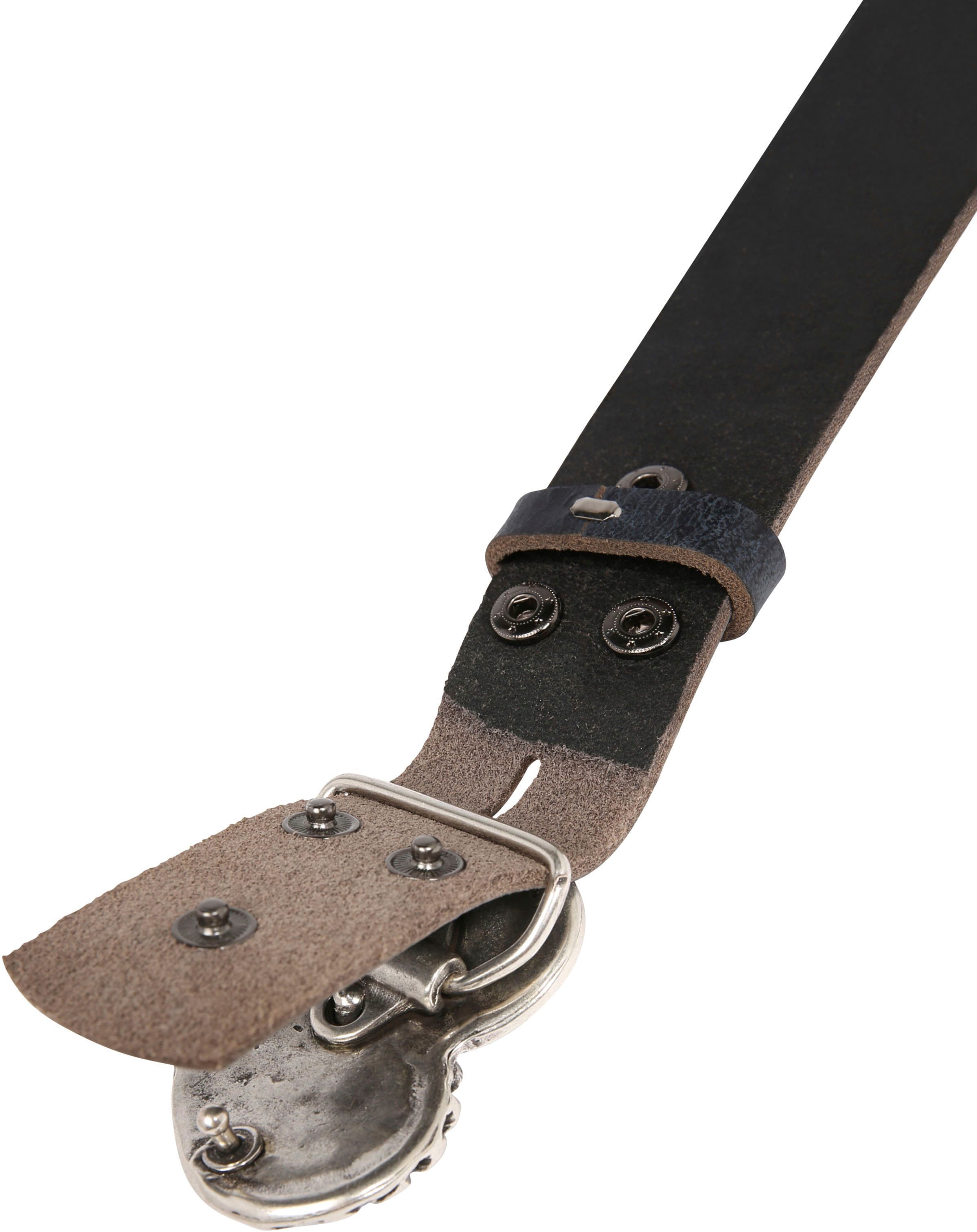 Rettungsring Gürtel Ledergürtel mit Herzkoppelschliess halb mit kleinen Rosen besetzt