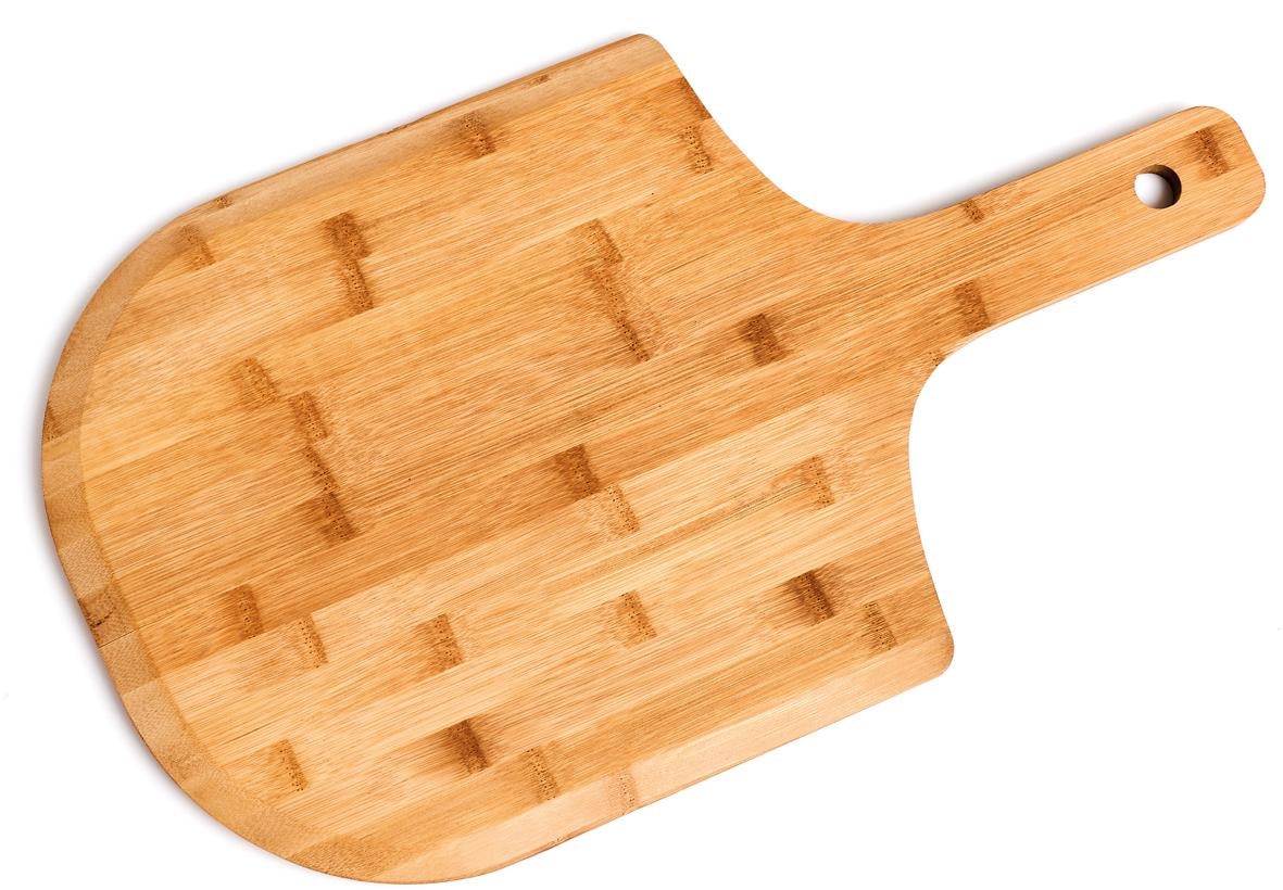 Image of Zeller Present Pizzaschneidebrett "Bamboo" zum Servieren von Pizza
