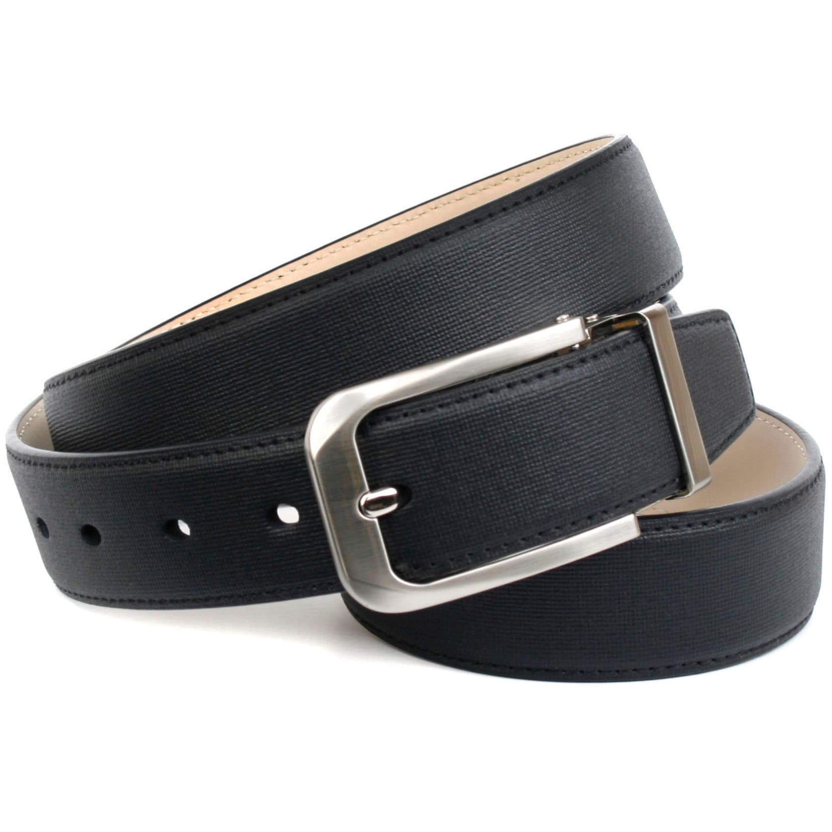 Image of Anthoni Crown Ledergürtel, Matter Ledergürtel mit silberfarbener Schliesse bei Ackermann Versand Schweiz