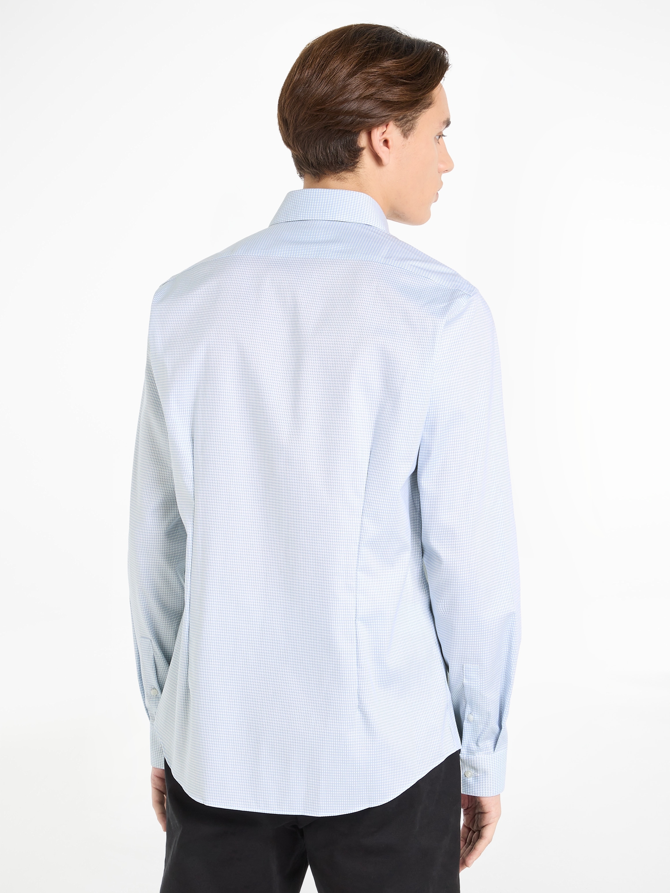 Calvin Klein Langarmhemd »STRETCH COLLAR CHECK SLIM SHIRT«
