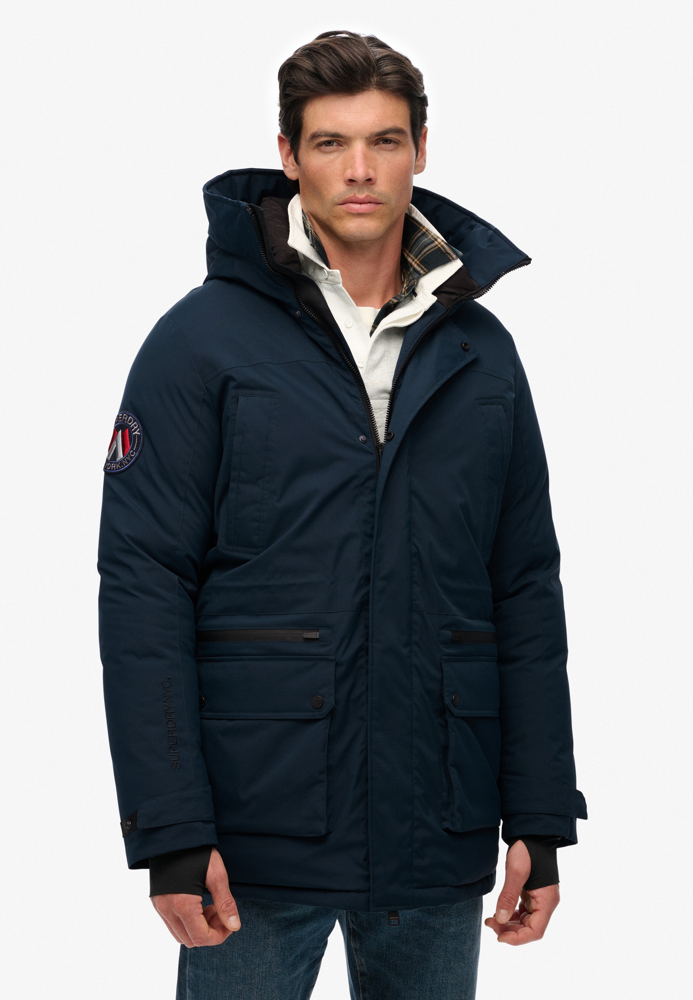 Image of Superdry Steppjacke "City Padded Parka Jacket" mit Kapuze
