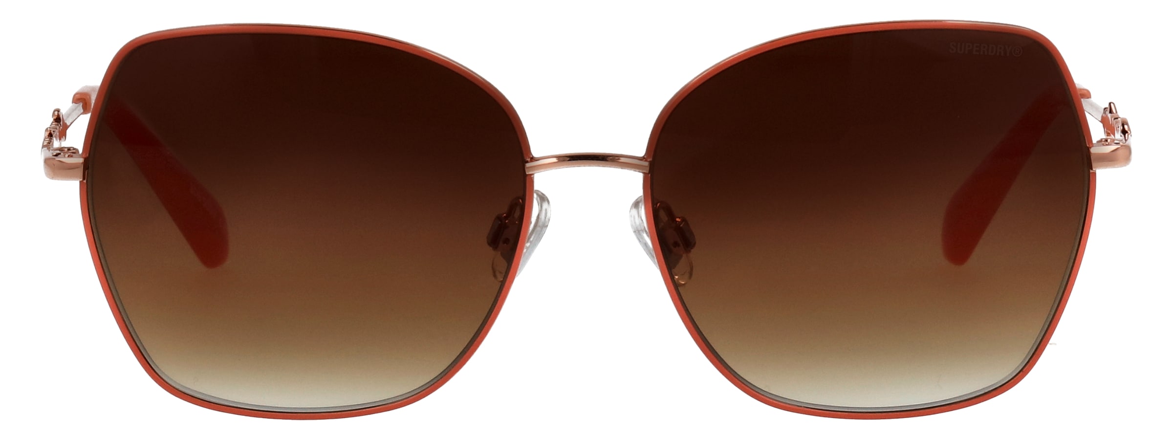 Superdry Lunettes de soleil »Modell 995062« Form Butterfly, Logoschriftzug auf Bügel, Metallfassung