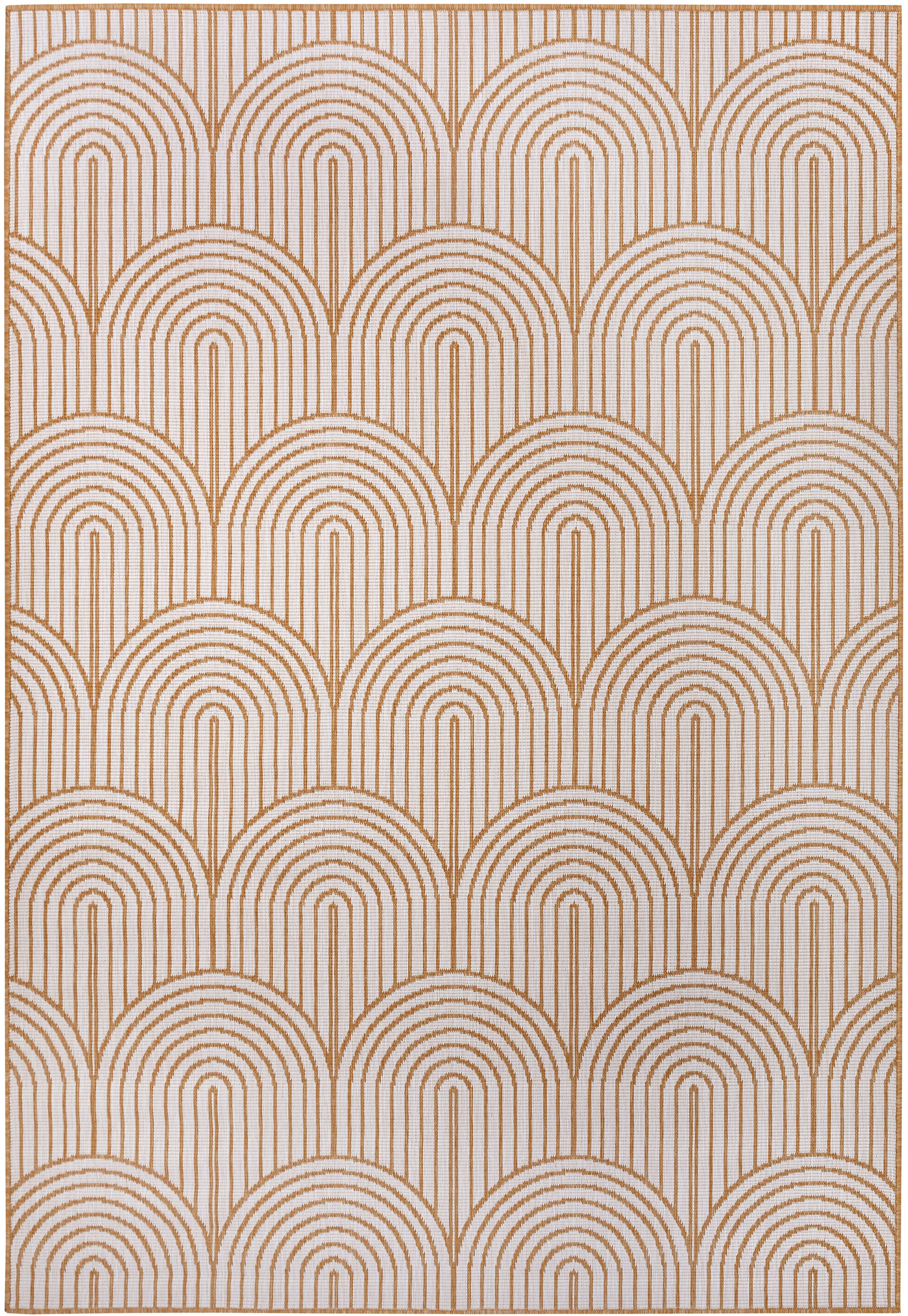 THE RUGS Flatweave Indoor Outdoor Reversible Rug Pangli Durable Polypropylene in Yellow | Size: 120cm x 170cm