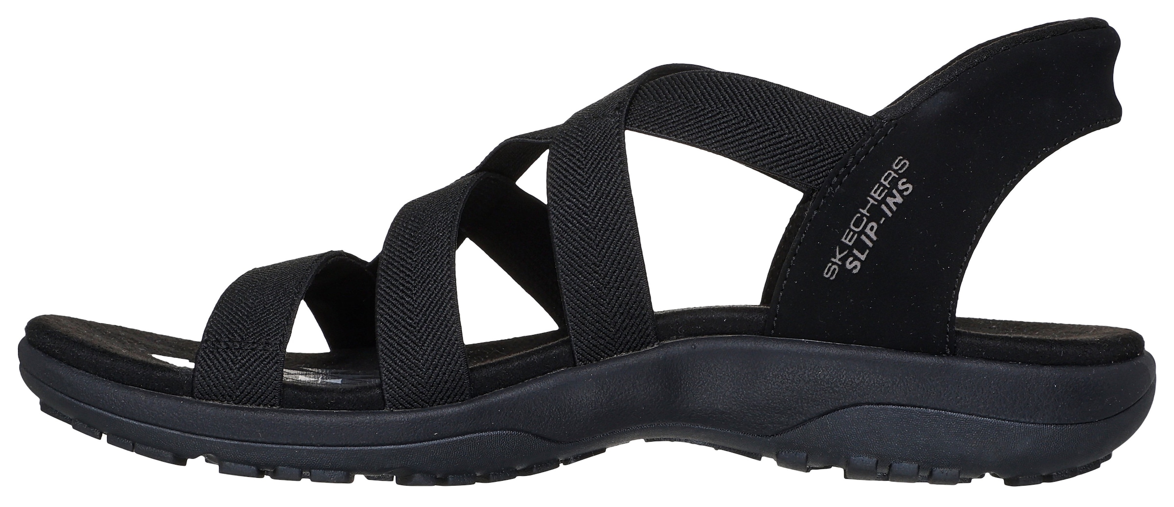 Skechers Sandale »REGGAE SLIM-STRETCH FLEX«  Flats, Trekking Sandale mit Slip-ins Funktion