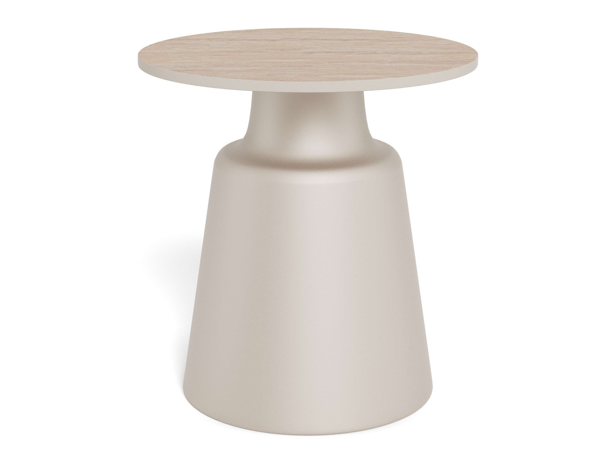 Image of ACTONA GROUP Couchtisch "Santorini Beistelltisch – modern & kompakt, langlebige Keramikplatte" Pflegeleicht, Keramik Tischplatte, schwarzes Stahlgestell, Ø: 45 cm