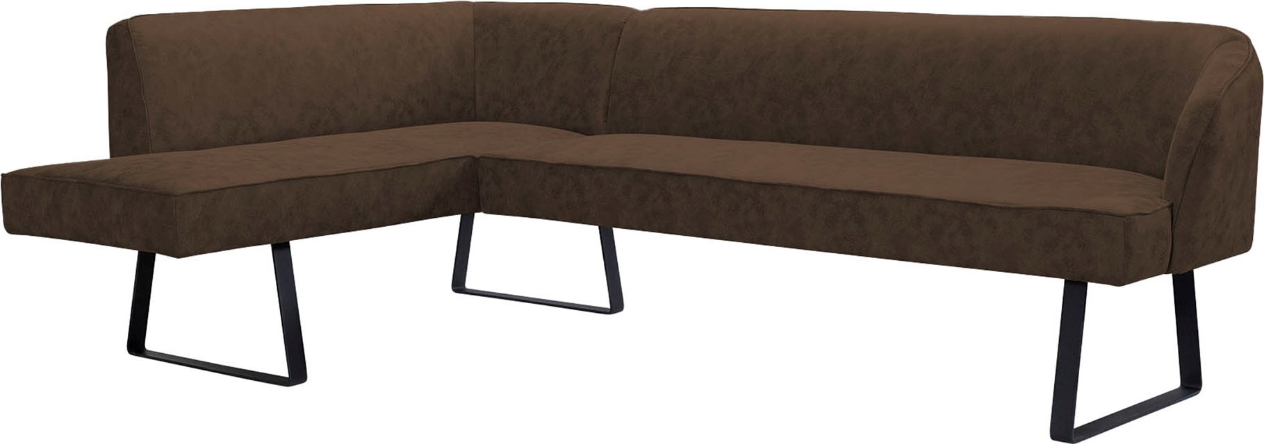 exxpo - sofa fashion Eckbank »Americano«, mit Keder und Metallfüssen, Bezug in verschiedenen Qualitäten