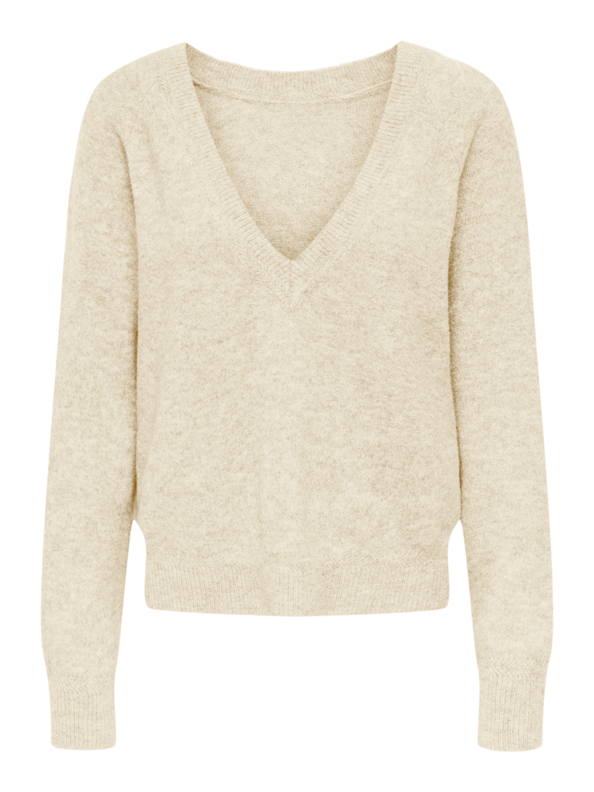 ONLY Pull en tricot »ONLRENE LS V-NECK REVERSIBEL KNT NOOS« mélange de matériaux, coupe régulière