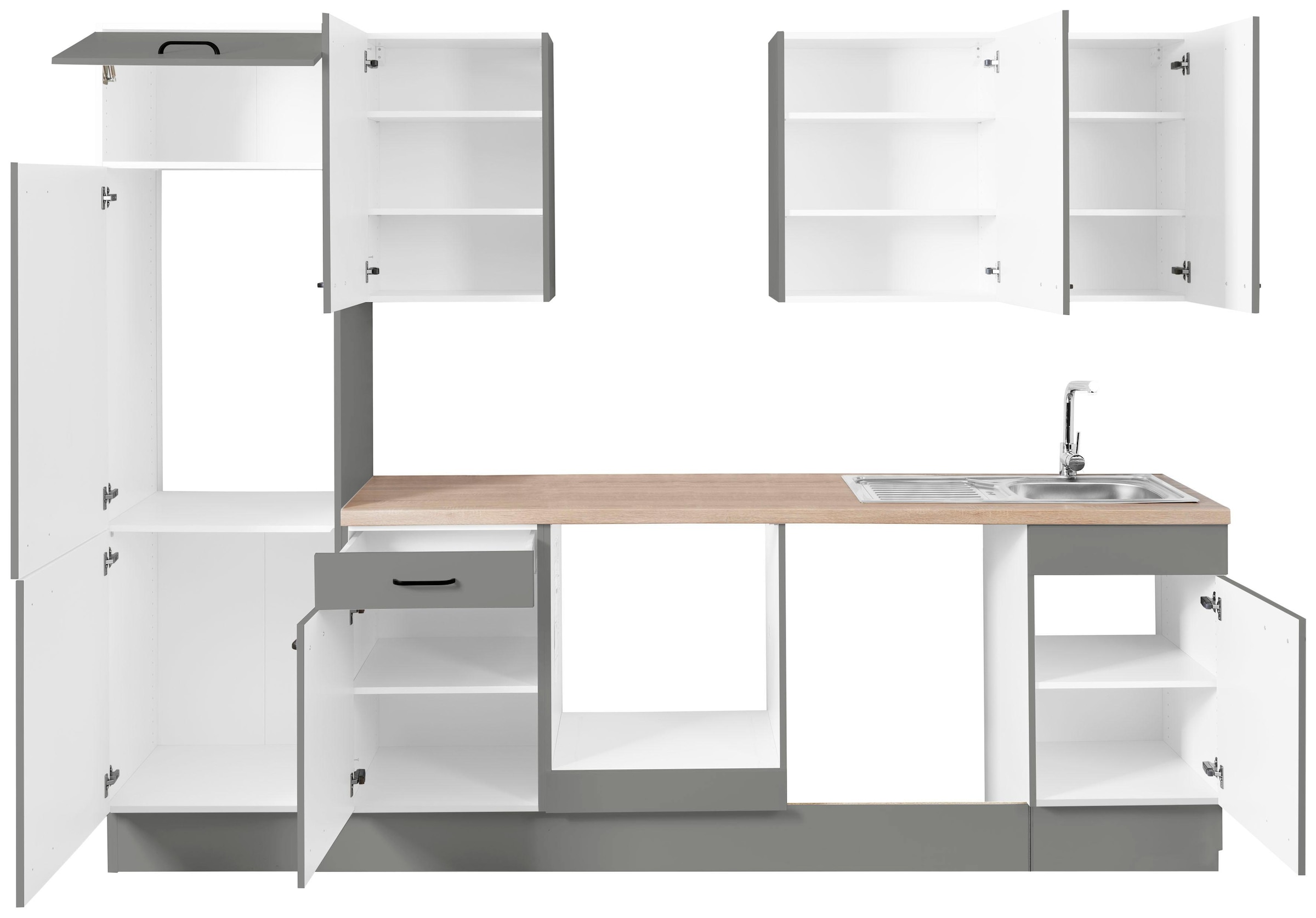 OPTIFIT Küchenzeile kaufen »Elga«, Breite jetzt Vollauszug, Premium-Küche Soft-Close-Funktion, cm 280 mit