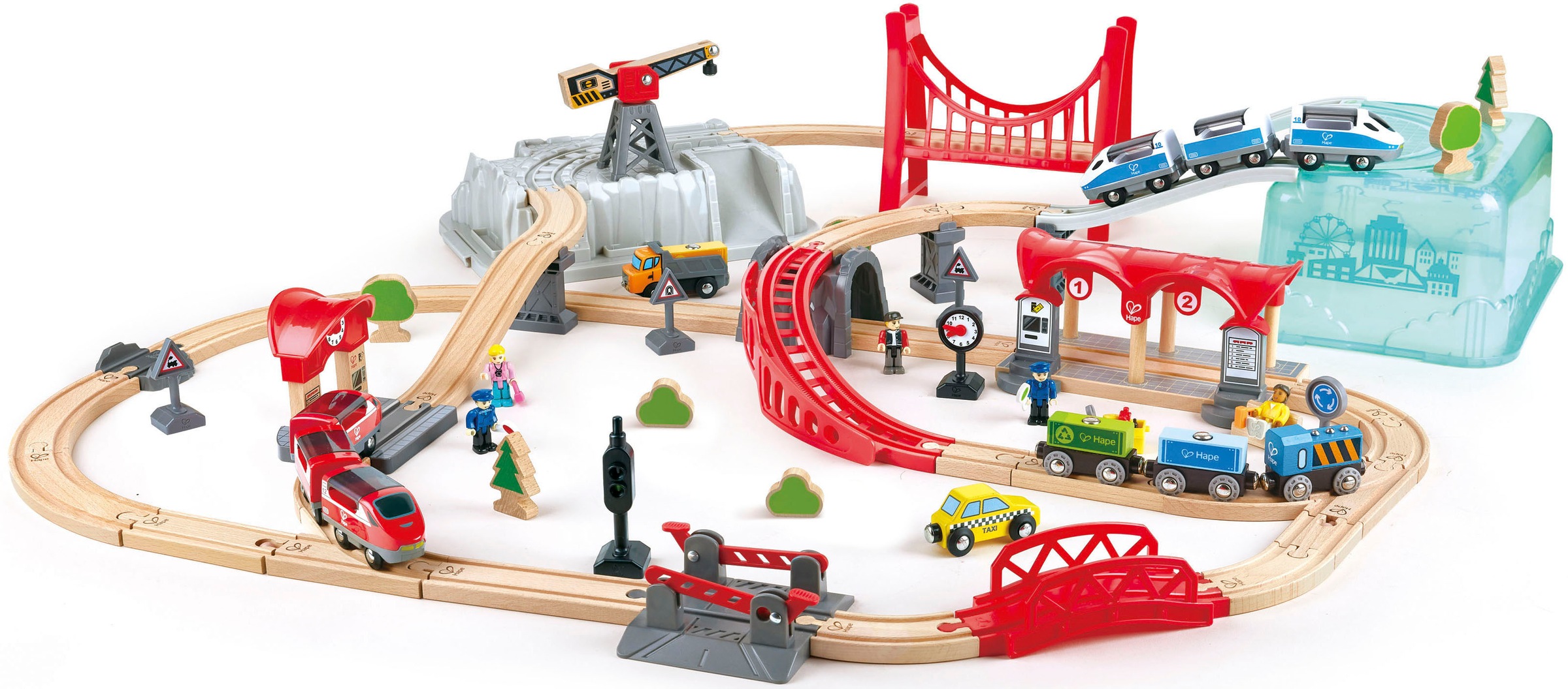 Hape Spielzeug-Eisenbahn "Stadtbahn"