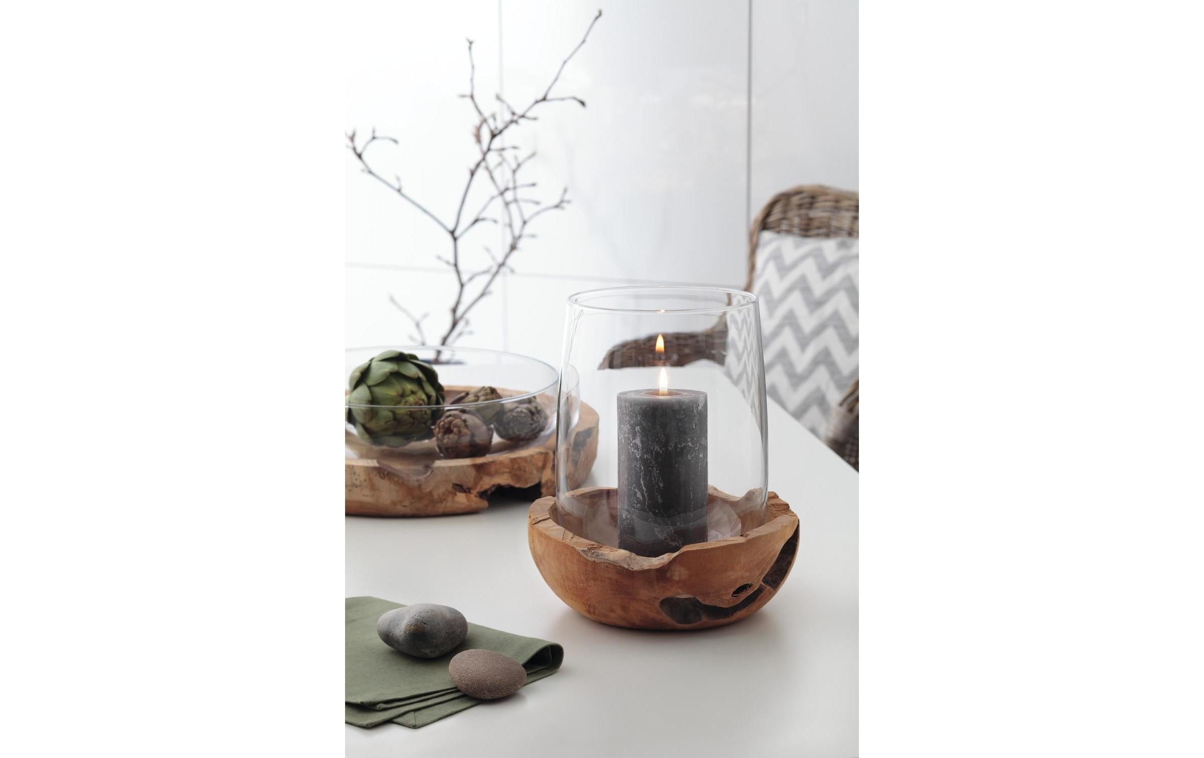 LEONARDO Windlicht »Leonardo Windlicht 27 cm mit Teak«