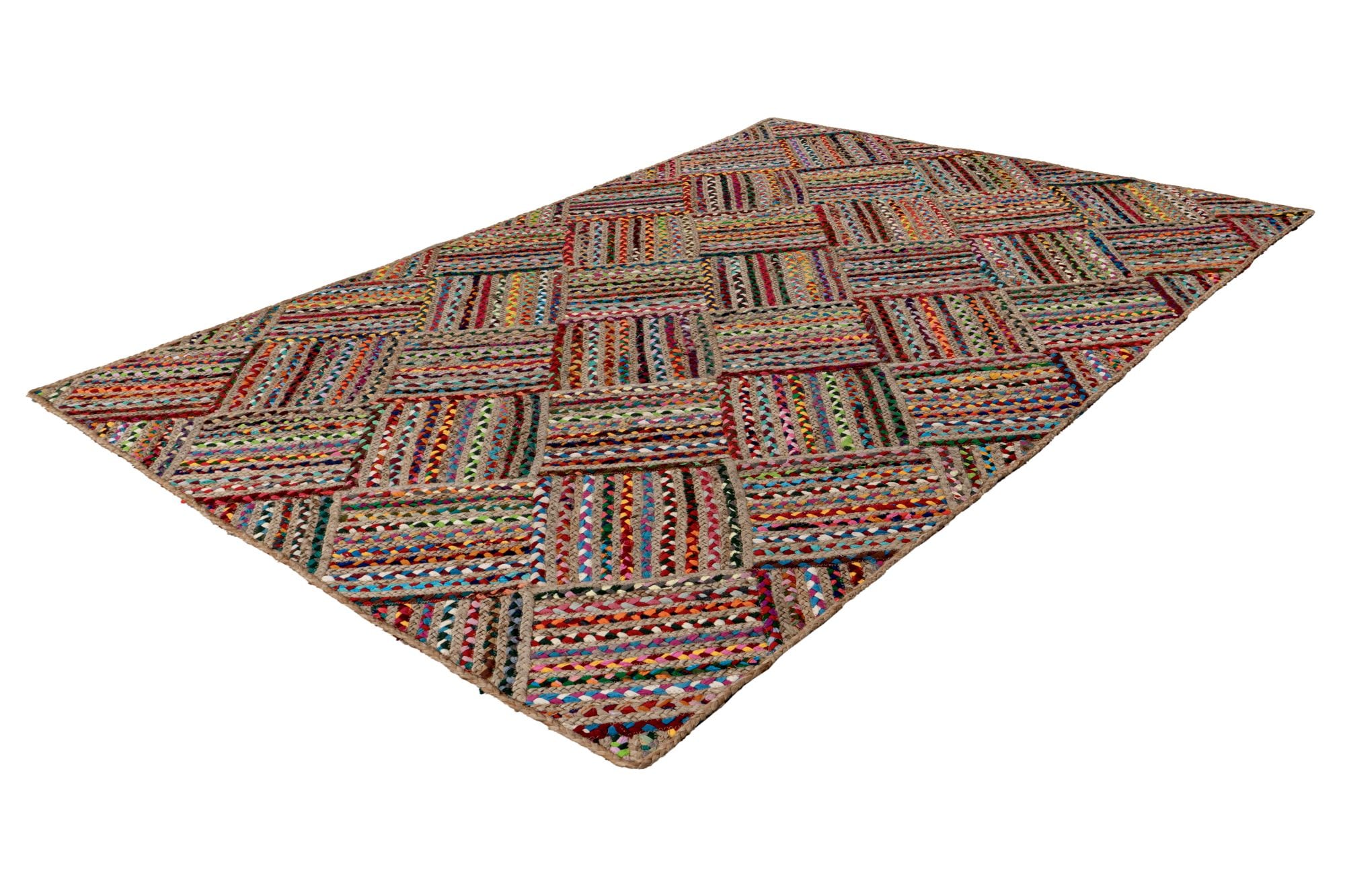 Kayoom Teppich »Tulum 355« rechteckig 8 mm Höhe Kurzflor, Handgeknotet, Vegan, Fussbodenheizungsgeeignet, Wohnzimmer