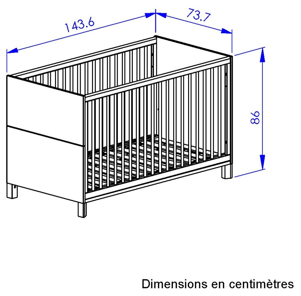 Gami Set complet pour chambre de bébé »Set N°2 Calypso« 5 cuis tlg. Ein Schlafzimmer mit viel Stauraum