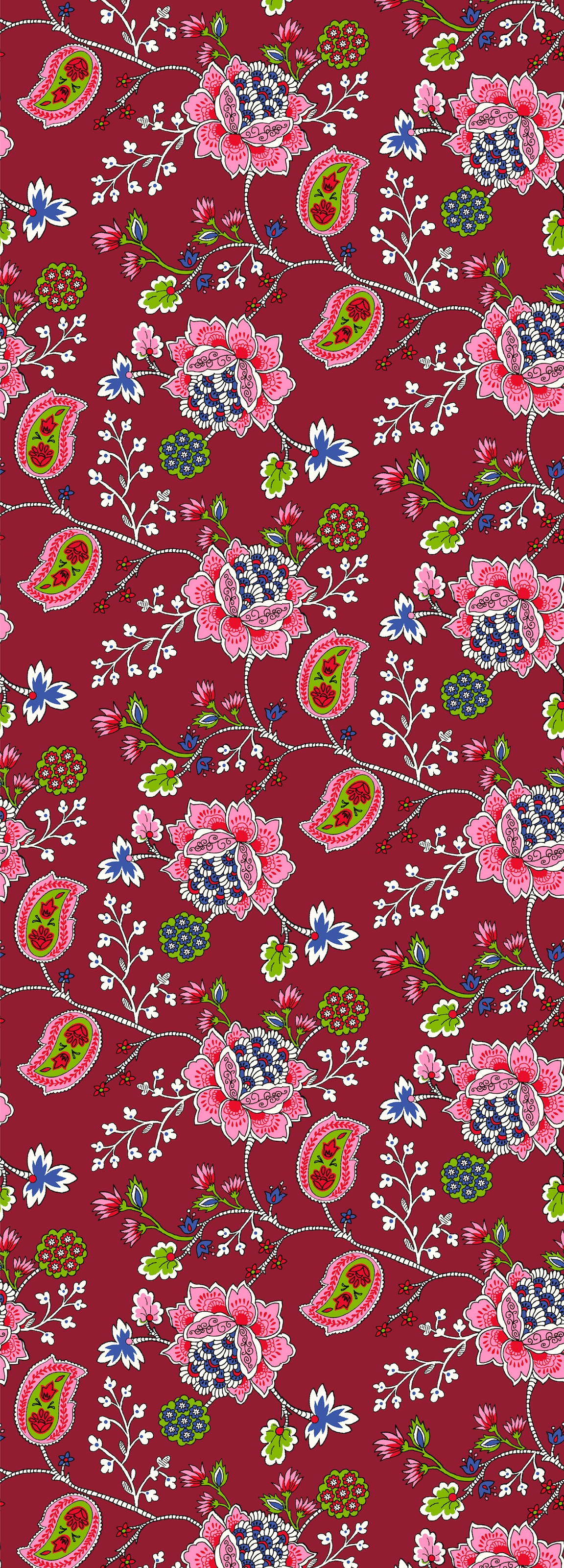 Image of queence Vinyltapete "Bailee" Motiv bedruckt botanisch floral gemustert natürlich glatt 90x250cm, selbstklebend, kinderleichte Anbringung, Sticker