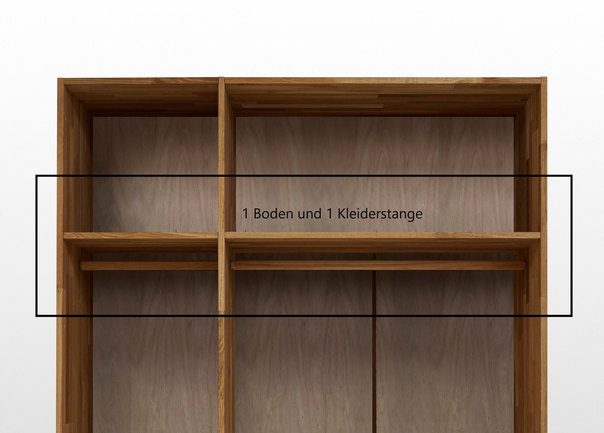 Home affaire Kleiderschrank »Modesty II«, aus massivem Kernbuchenholz, in unterschiedlichen Schrankbreiten