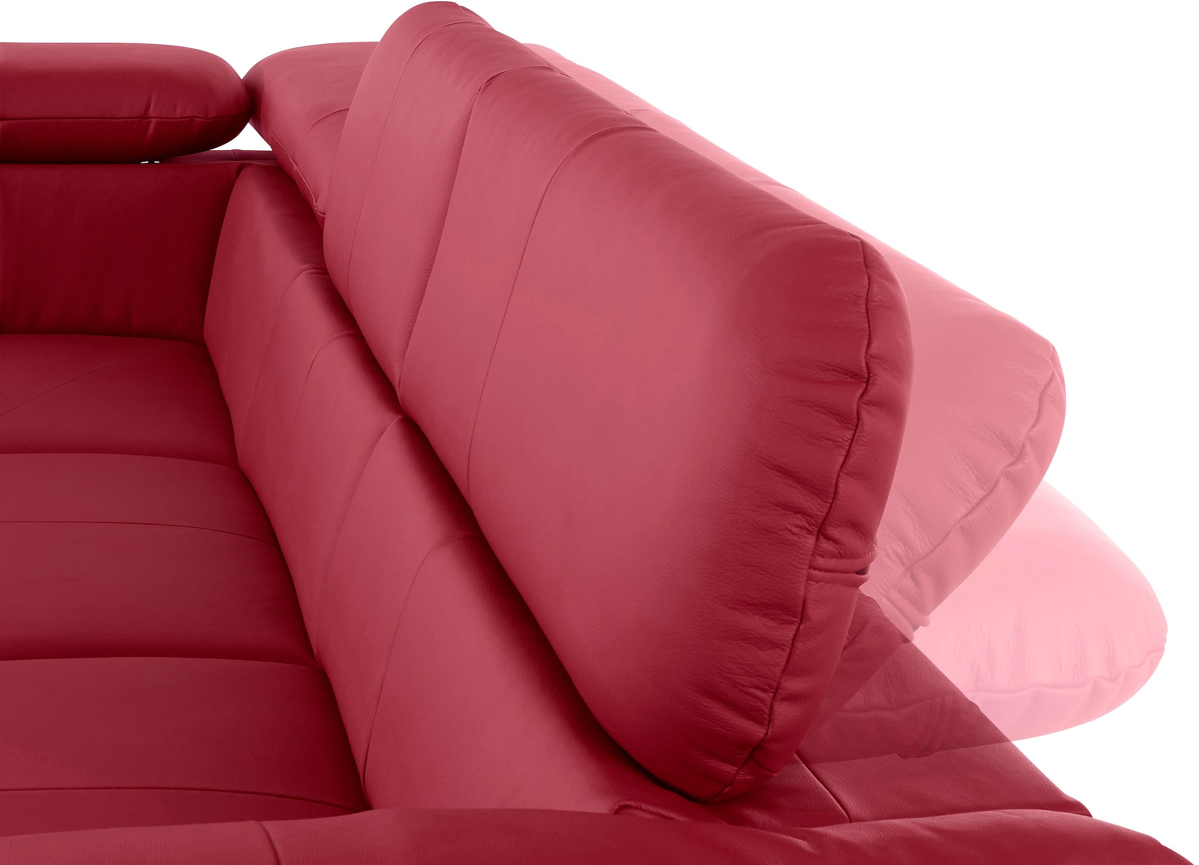 COTTA Ecksofa »Caluso L-Form«, inklusive Kopfteilverstellung, wahlweise mit Bettfunktion