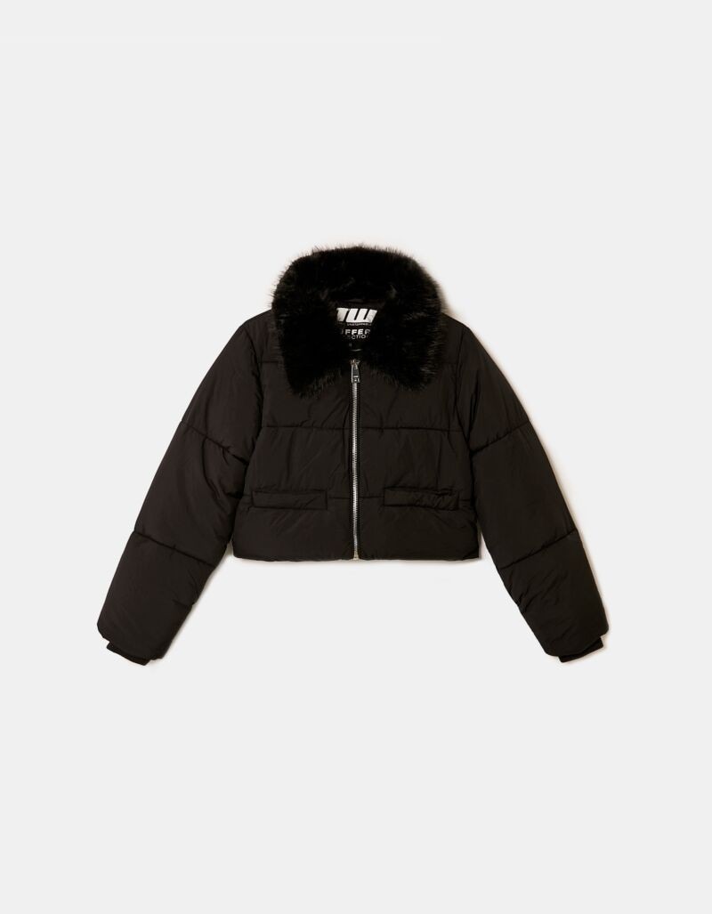 Tally Weijl Steppjacke »SJAPESENSATI« wattiert, verkürzt, mit Kunstfellkragen und seitlichen Eingrifftaschen