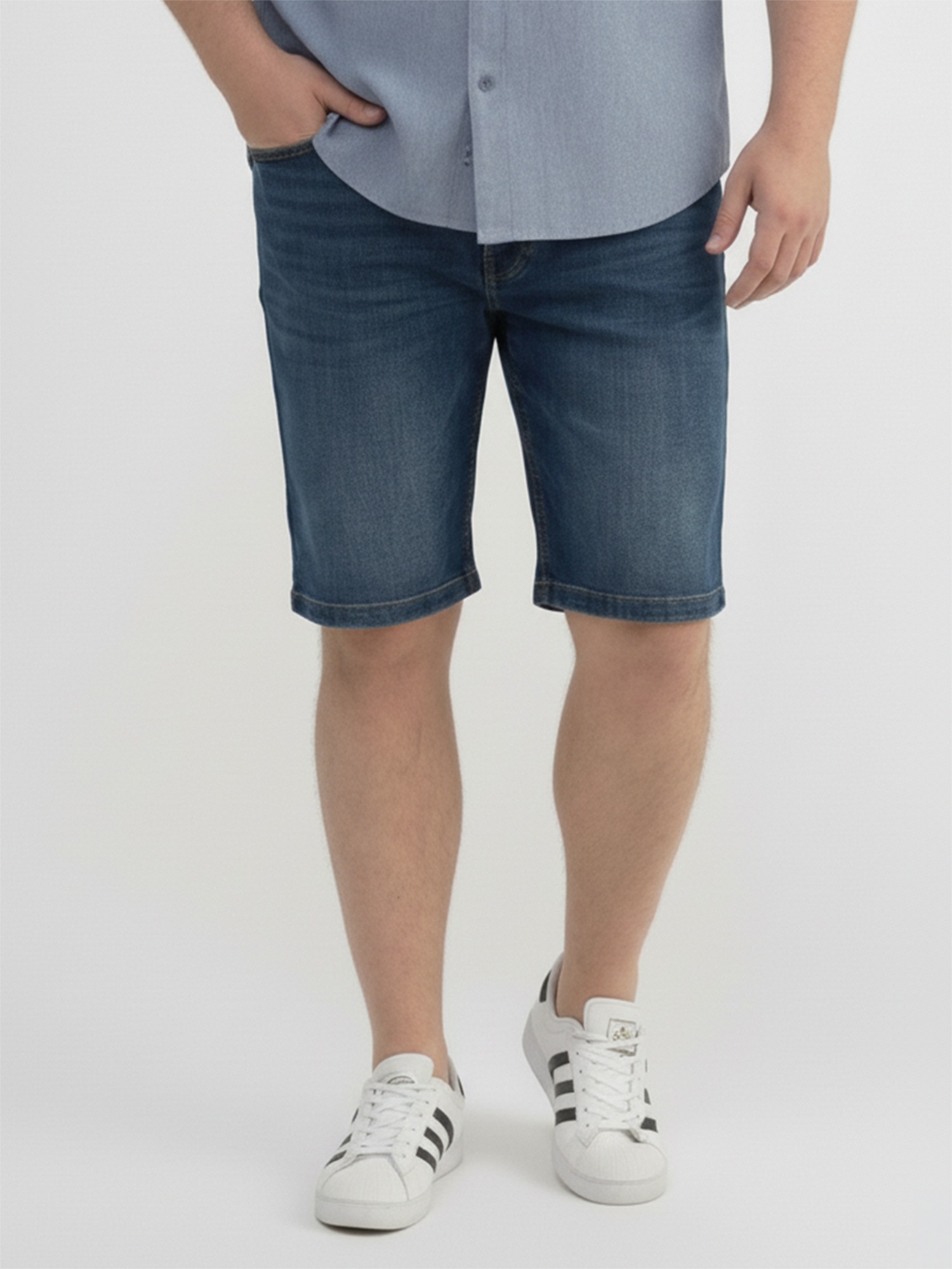 Image of LERROS Bermudas "Denim Bermuda aus flexiblem Baumwollmix, grosse Grössen"