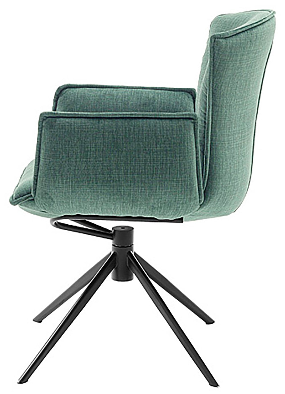 MCA furniture 4-Fussstuhl »NALON Esszimmerstuhl (2er Set) - Stuhl«, (Set), 2 St., Veloursstoff, 360° drehbar, Schwingfunktion, Metall, Veloursoptik, belastbar 120 kg