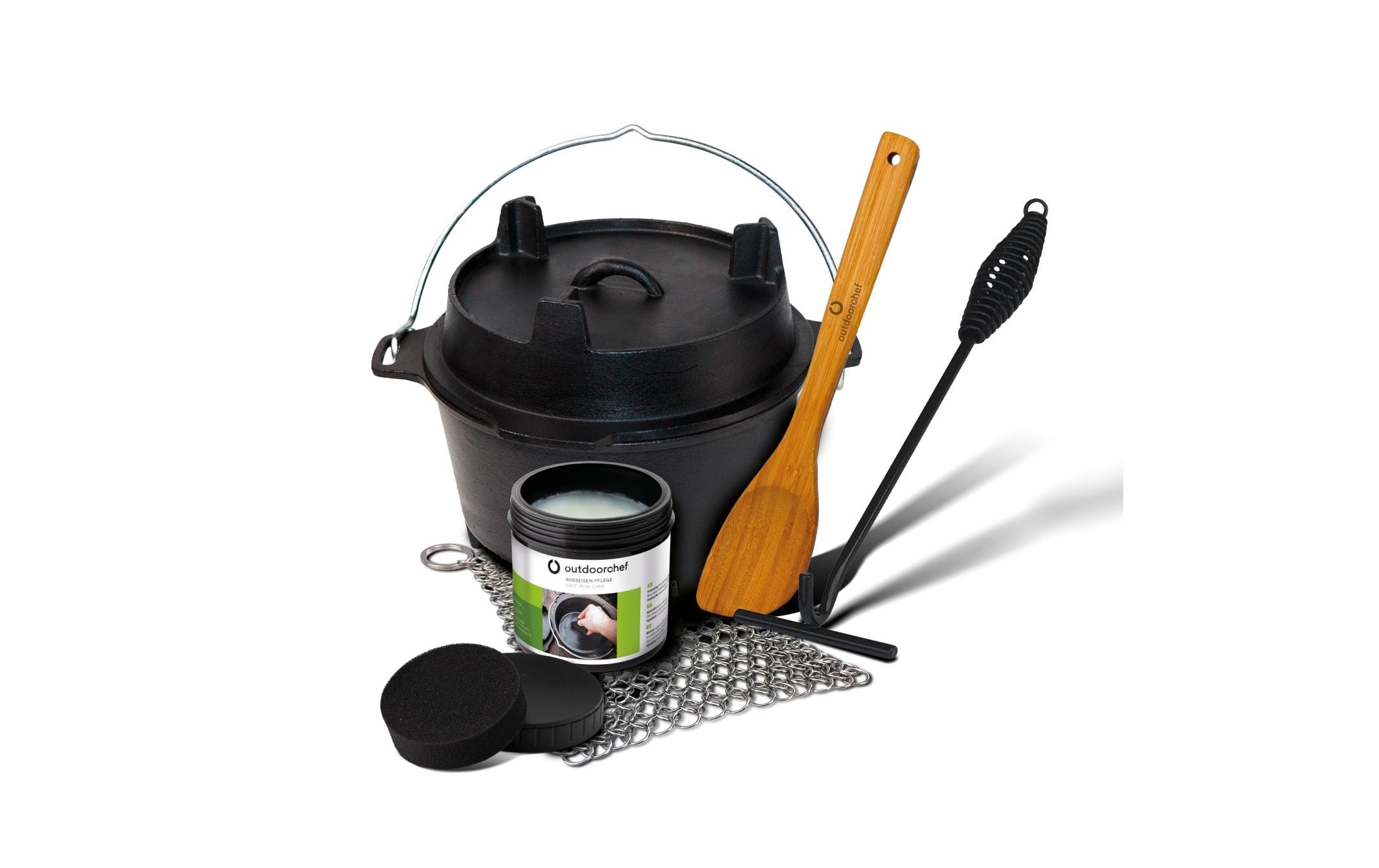 Image of OUTDOORCHEF Grilltopf "Dutch Oven Set No. 06, 5,7 l" Set, Gusseisen