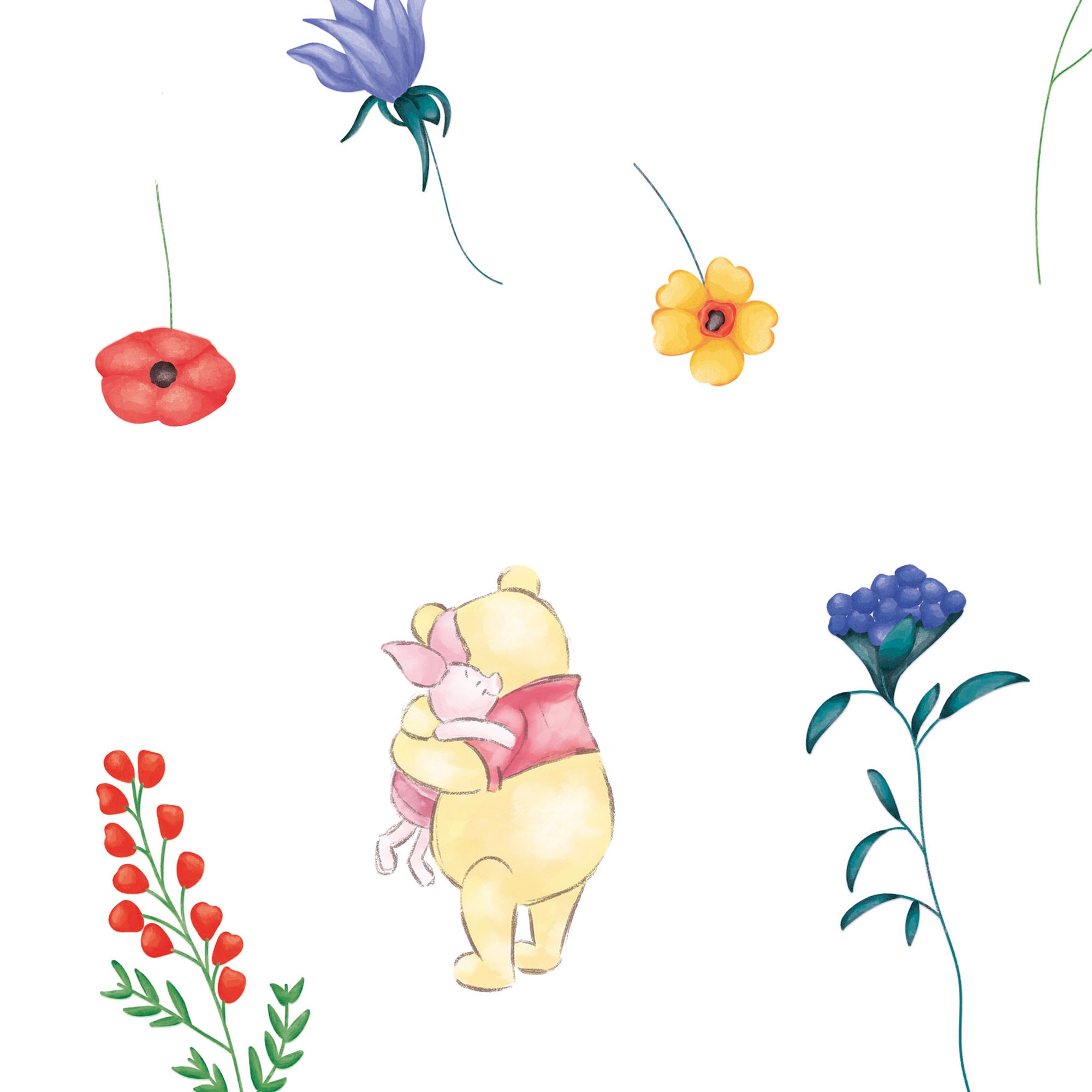Komar Vliestapete »Winnie the Pooh Summer« bedruckt glatt Rolle mit 53 x 1005 cm