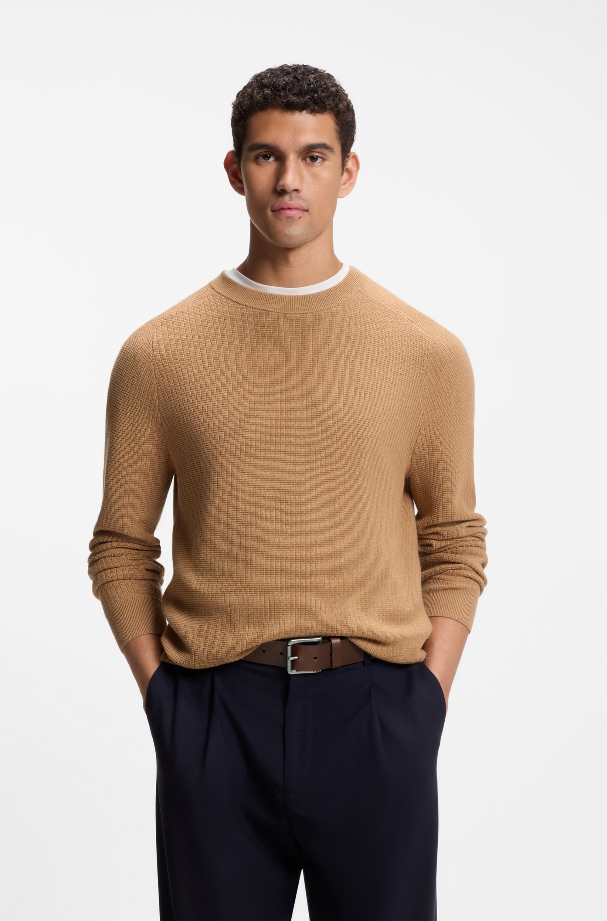 BOSS Ledergürtel »Joris Sz40« mit Logo auf der Dornschliesse