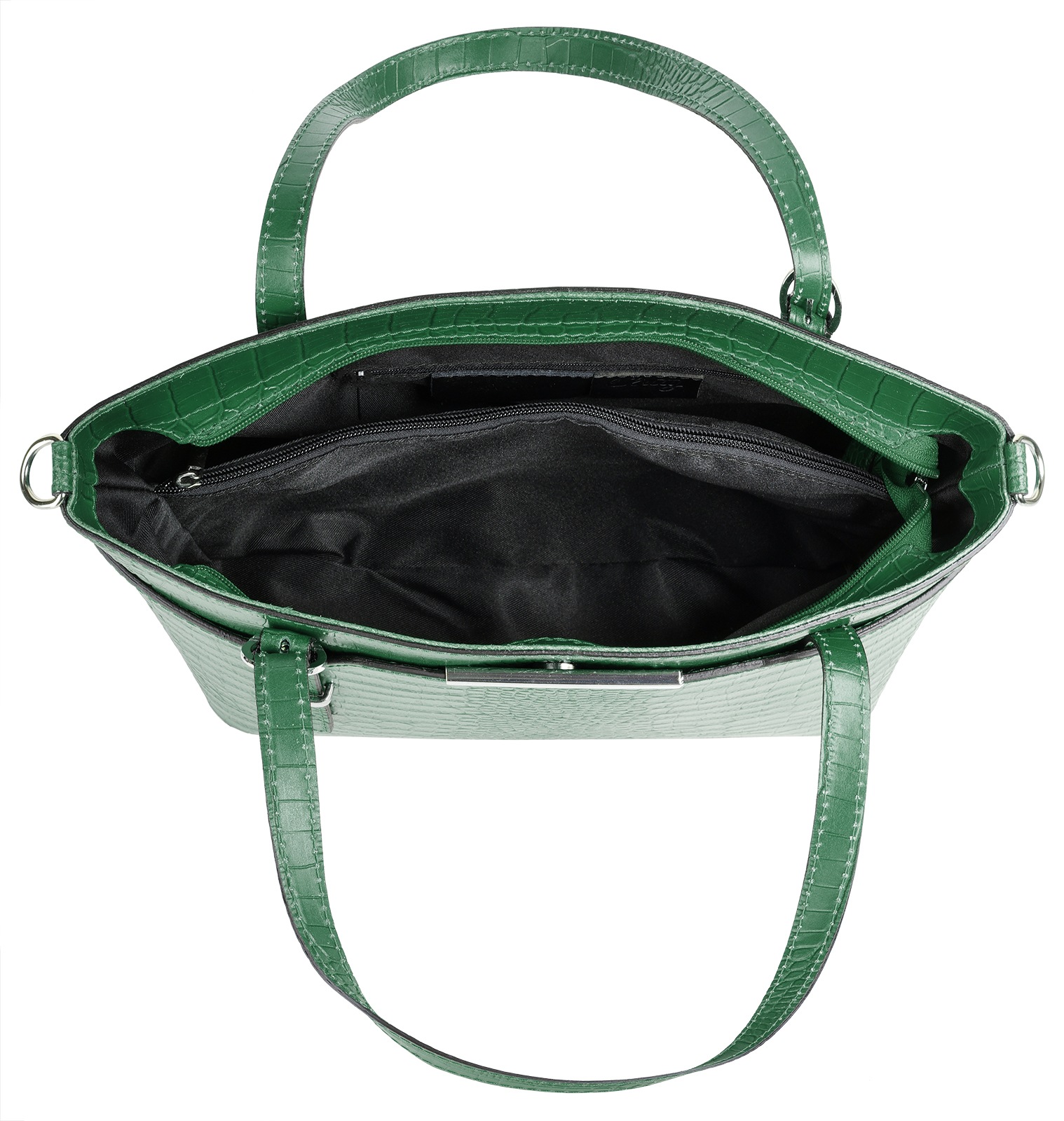 Cluty Henkeltasche, echt Leder, Made in Italy