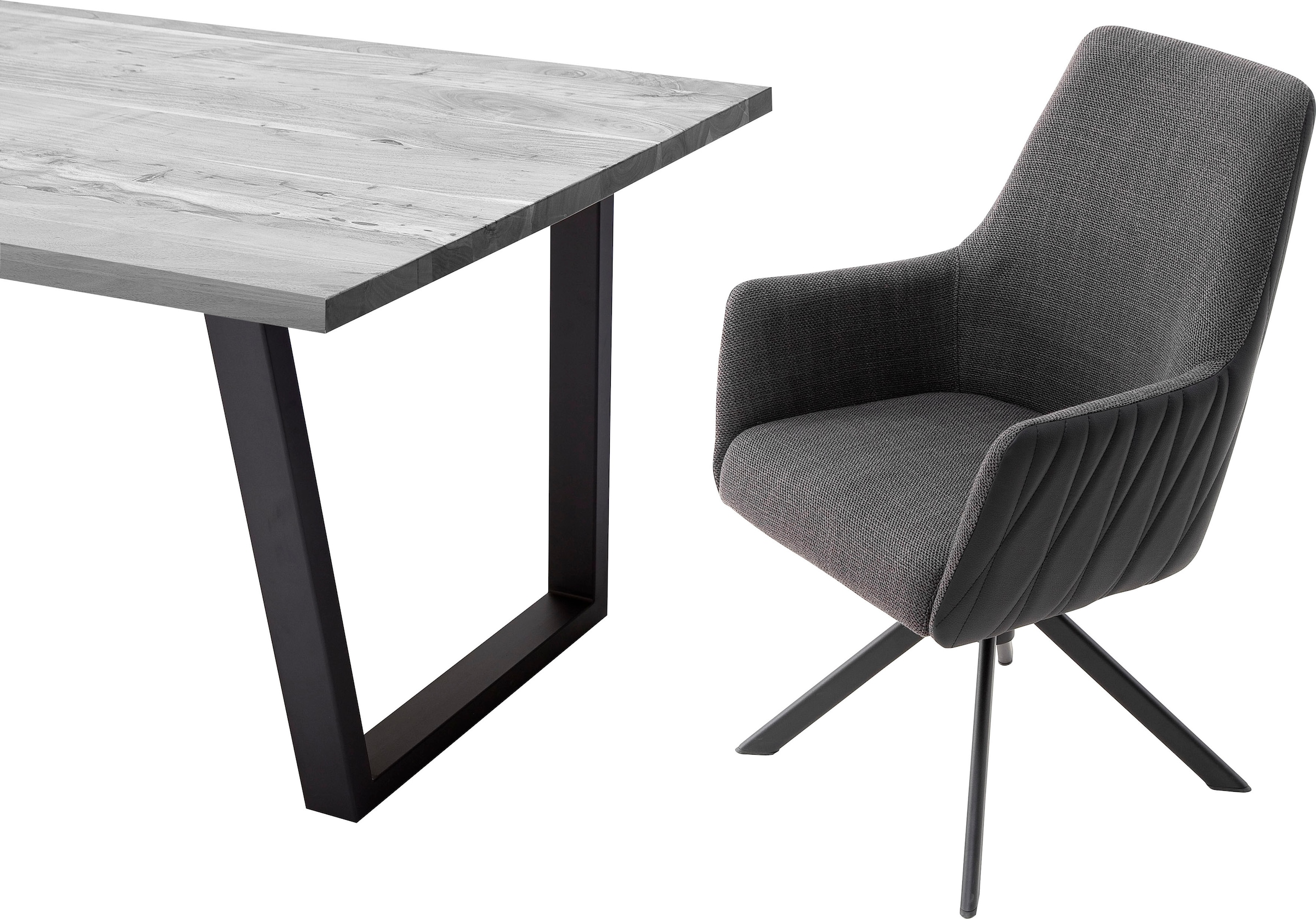 MCA furniture 4-Fussstuhl »Reynosa«, (Set), 2 St., Esszimmerstuhl 360°drehbar mit Nivellierung, Belastbar bis 120 kg