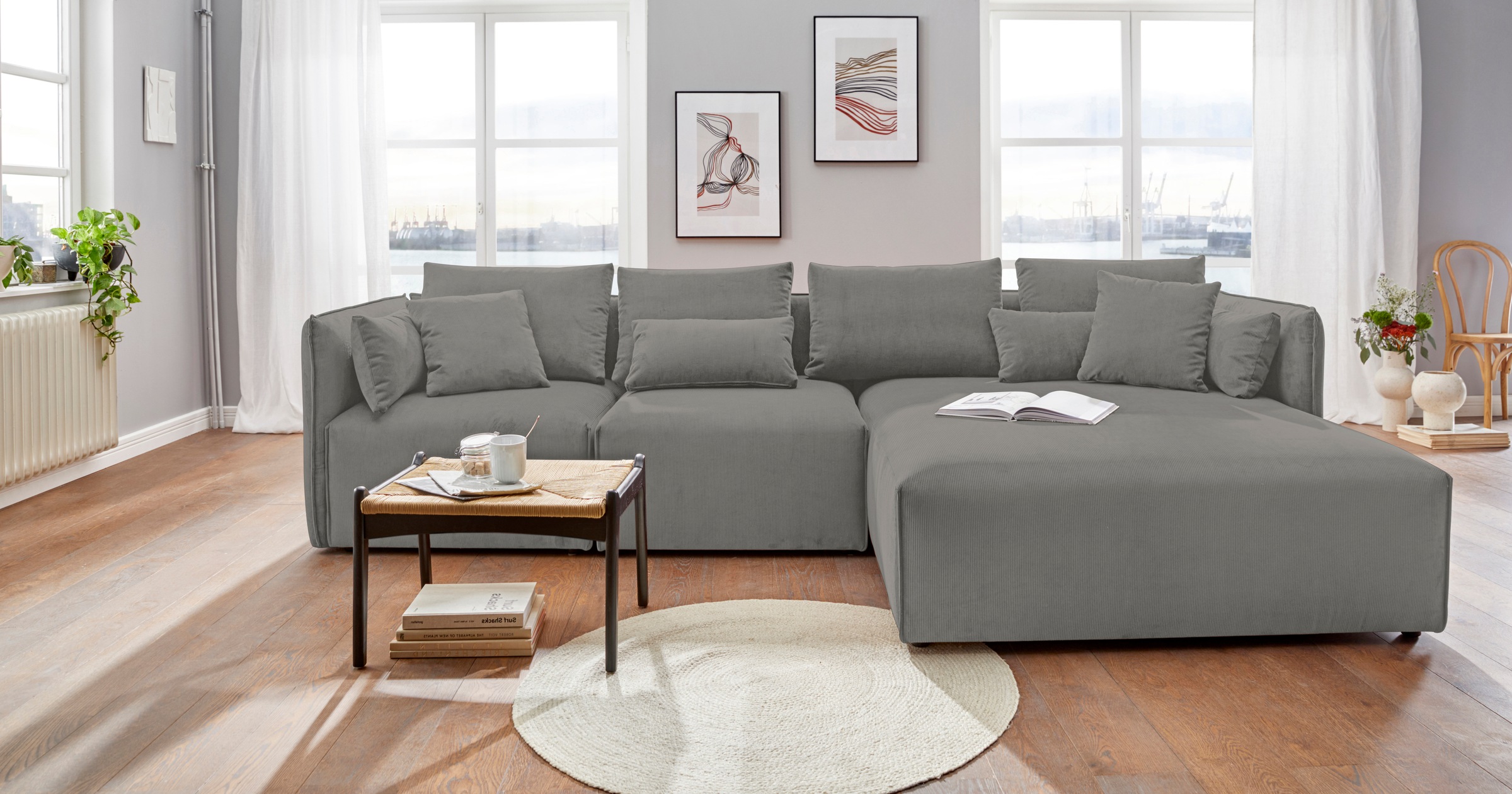 andas Ottomane »Nöre«, Lounge-Modul - zum eigenen Zusammenstellen, Breite 138cm, Tiefe 168cm
