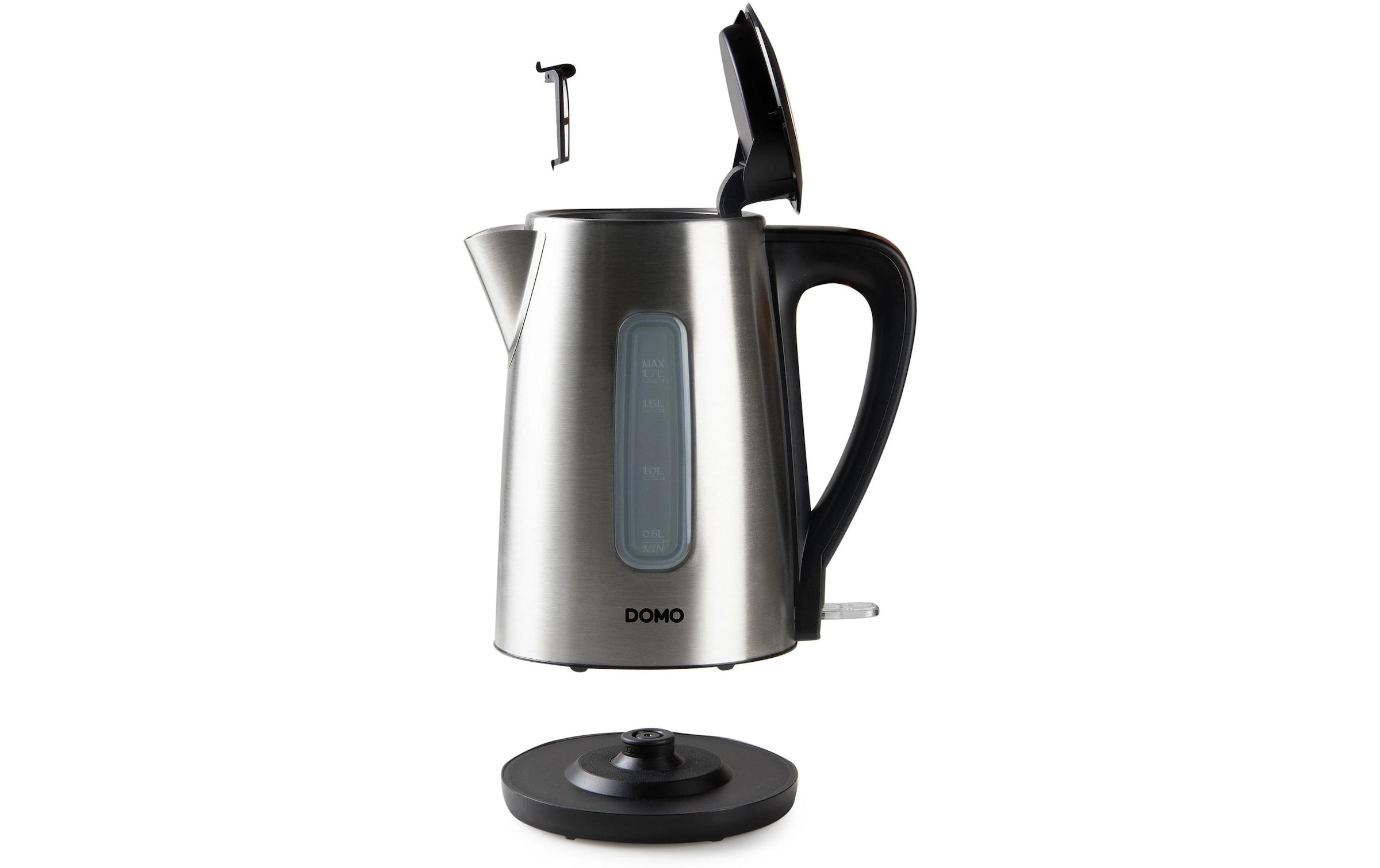 Domo Wasserkocher »DO738WK 1,7 l« 1,7 l 2200 W mit 360° Sockel, Abschaltautomatik und entnehmbarem Kalkfilter