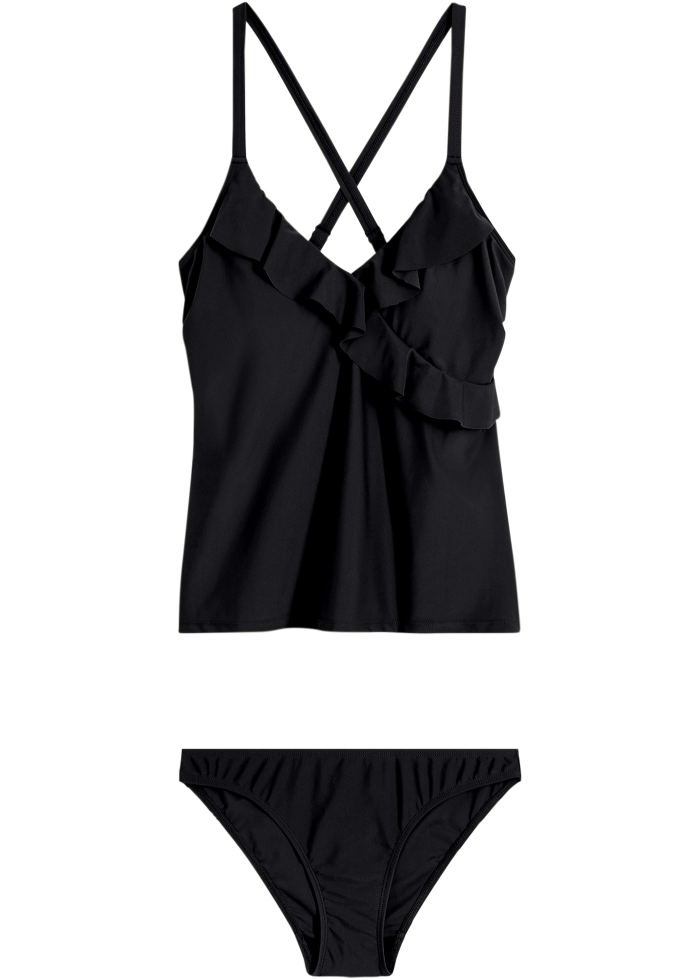 bonprix Tankini Set, 2 Stk. mit Volants, gefüttert