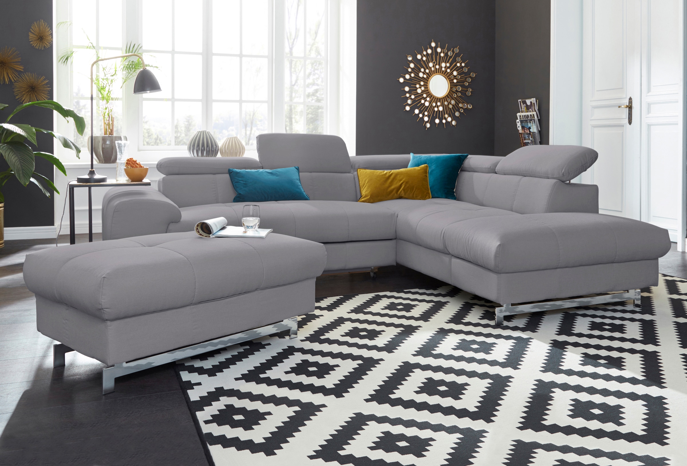 COTTA Polstergarnitur »Mailand«, (2 tlg.), Set: bestehend aus Ecksofa und Hocker,... kaufen
