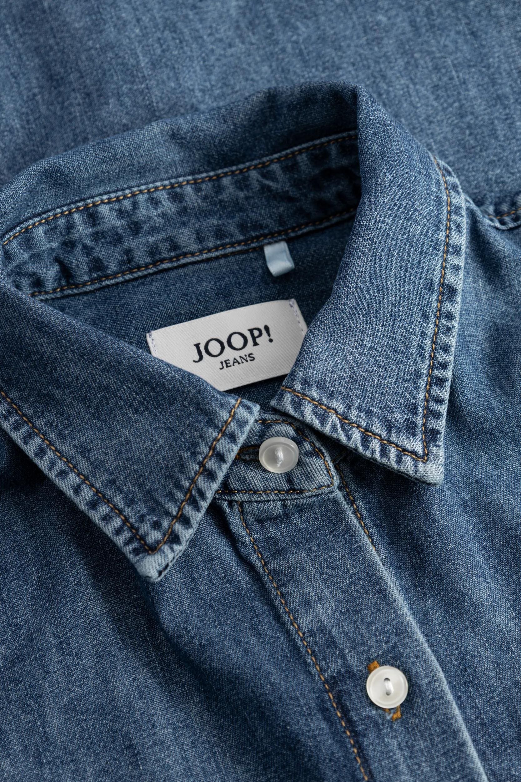 JOOP! Jeansbluse »Ude« Regular fit mit Hemdkragen und Rückenfalte